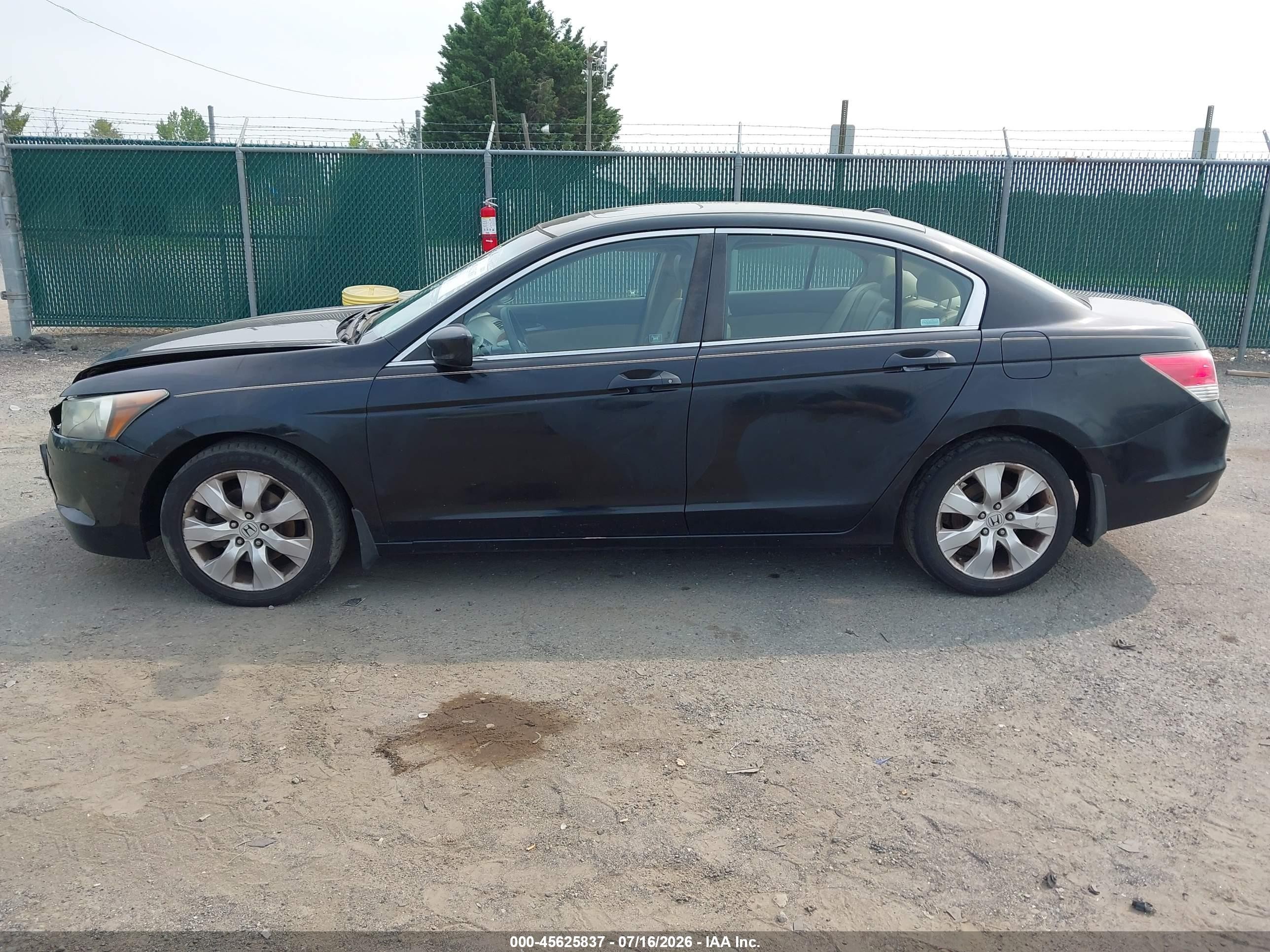 2009 Honda Accord 2.4 Ex-l Black vin: 1HGCP26849A126274