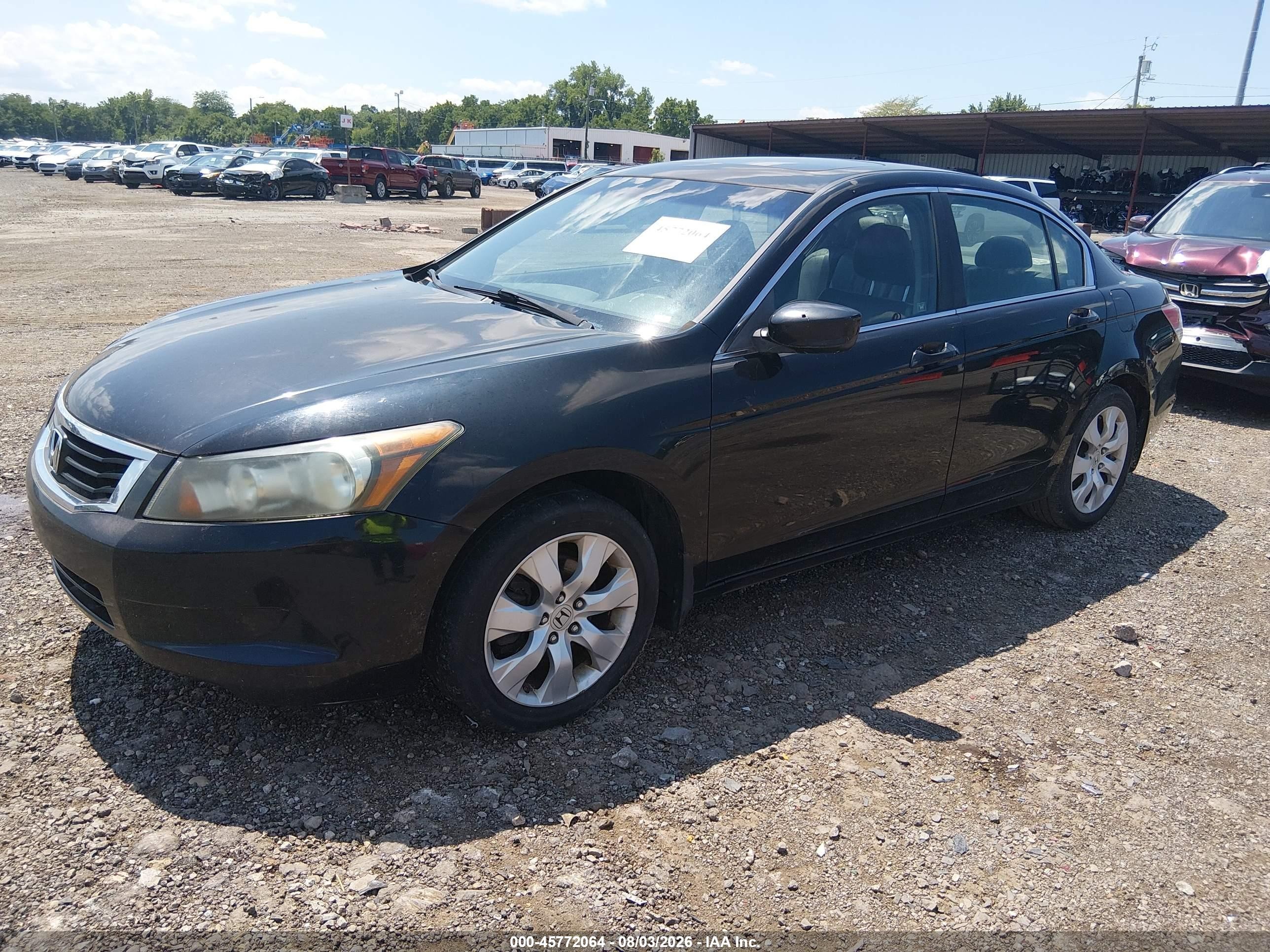 2009 Honda Accord 2.4 Ex-l Black vin: 1HGCP26849A126405