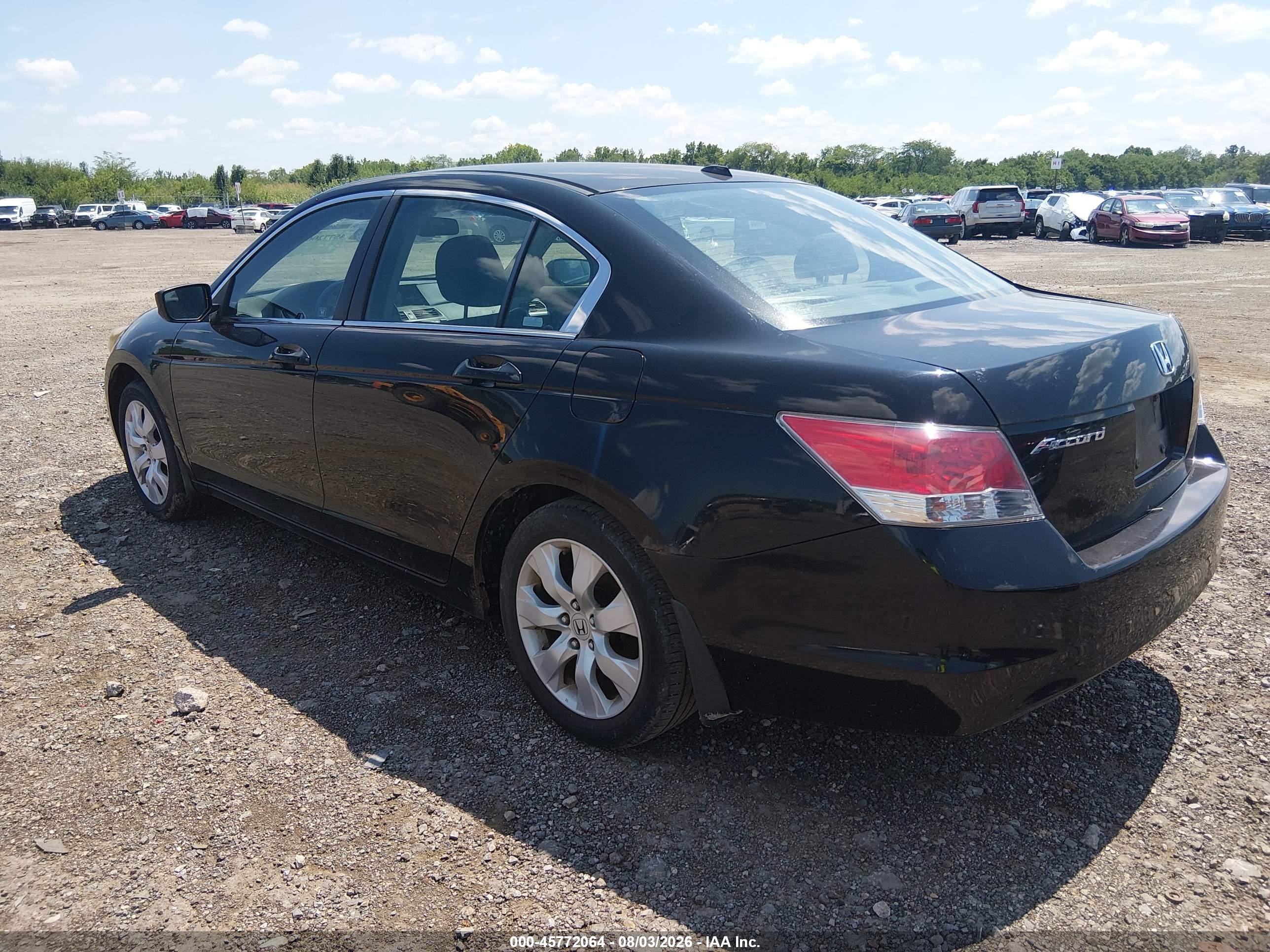 2009 Honda Accord 2.4 Ex-l Black vin: 1HGCP26849A126405