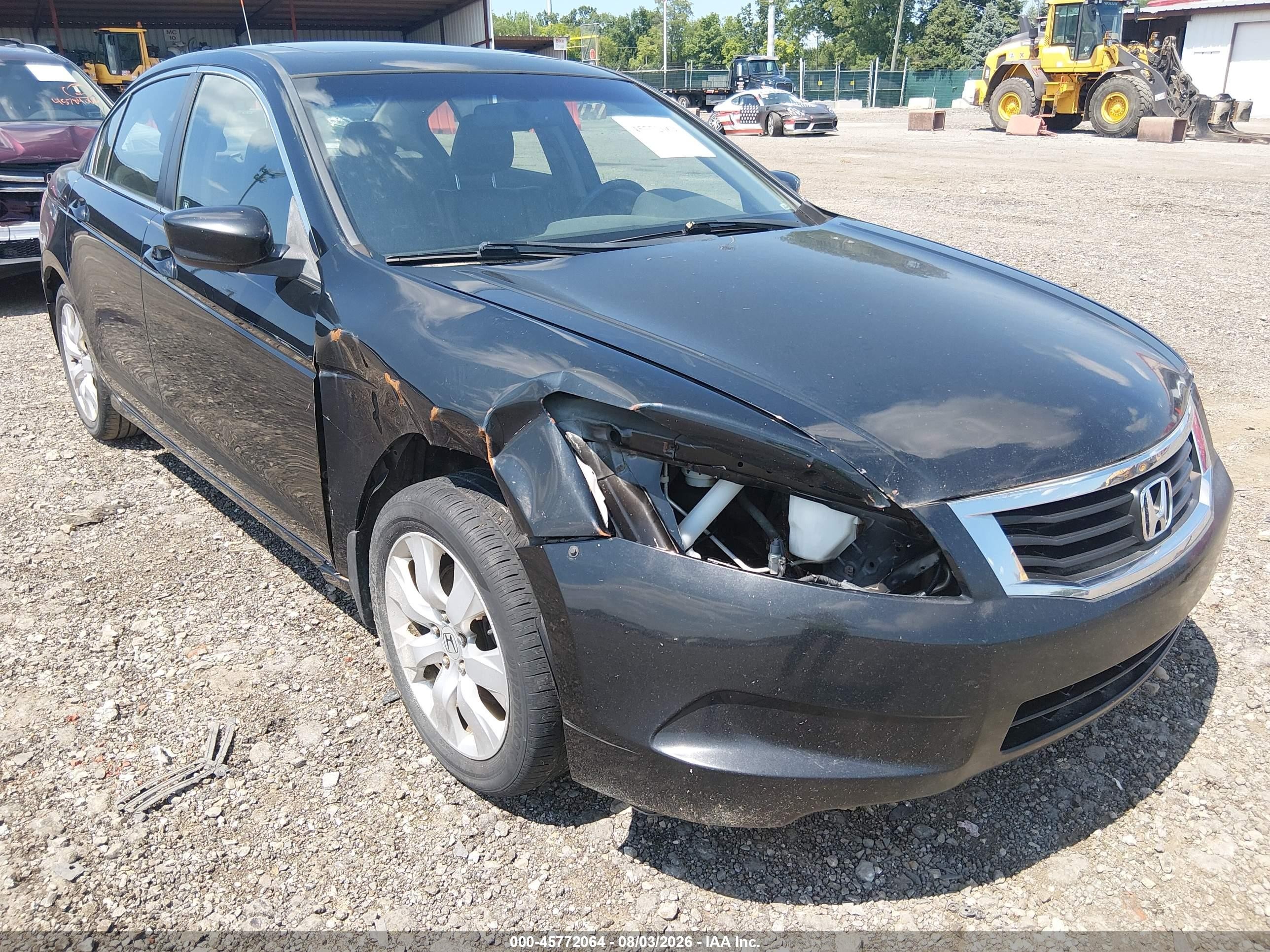 2009 Honda Accord 2.4 Ex-l Black vin: 1HGCP26849A126405