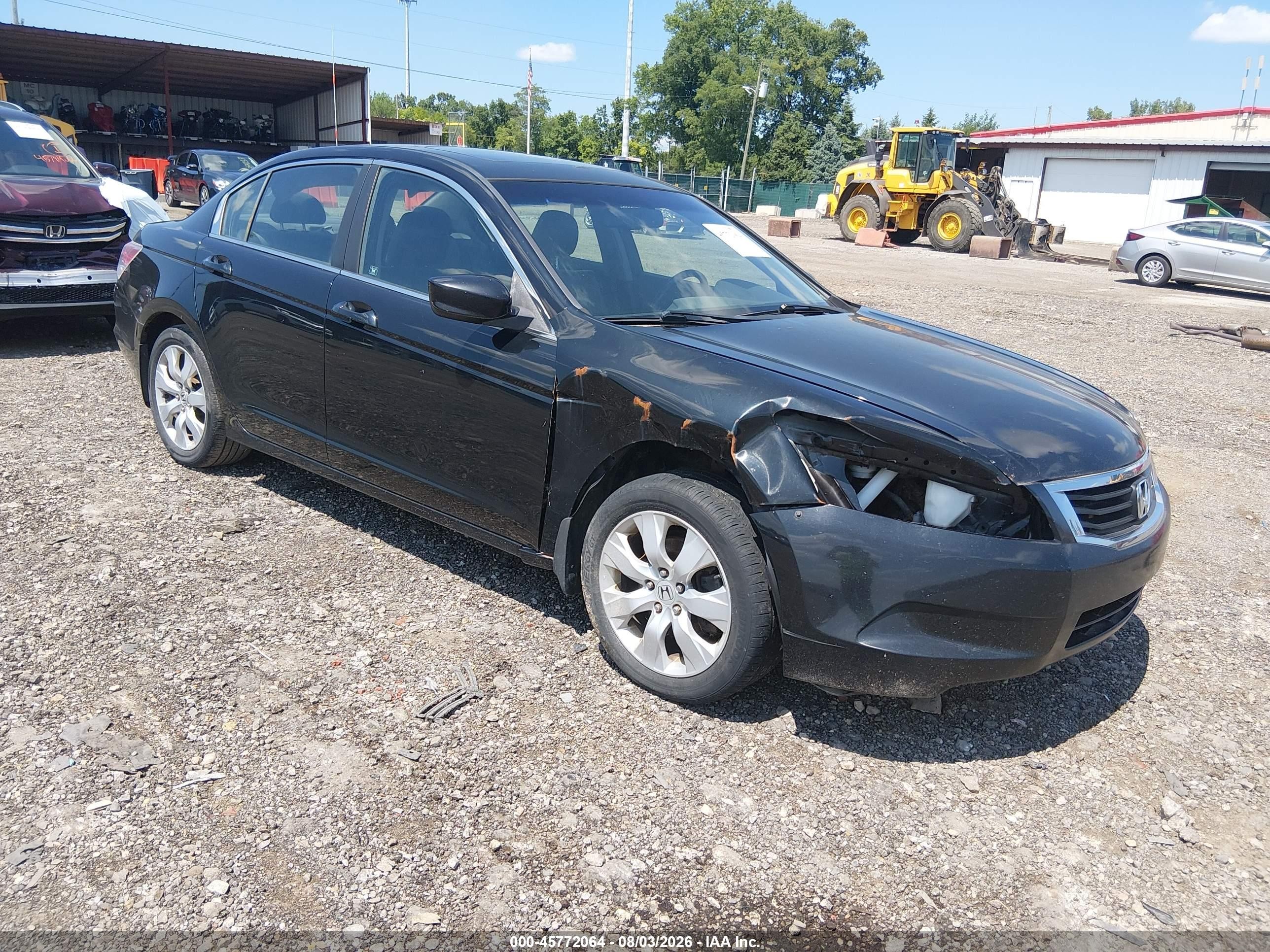 2009 Honda Accord 2.4 Ex-l Black vin: 1HGCP26849A126405