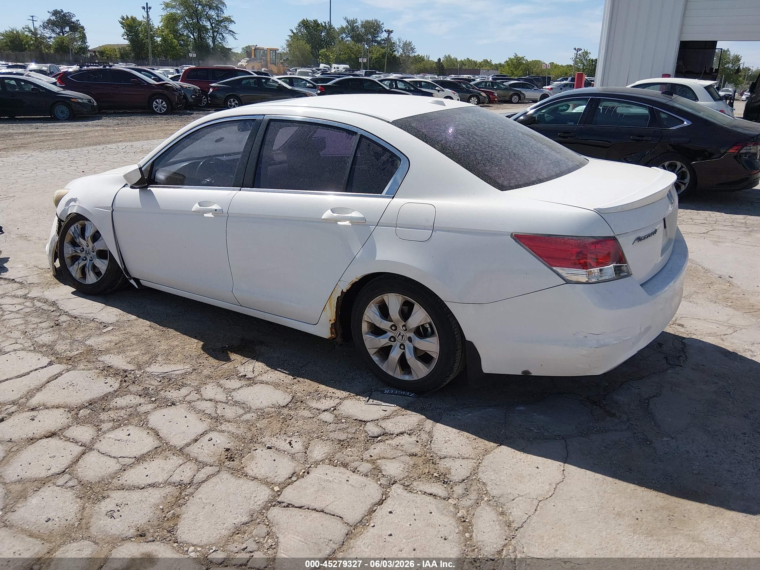 2008 Honda Accord 2.4 Ex-l White vin: 1HGCP26858A044343