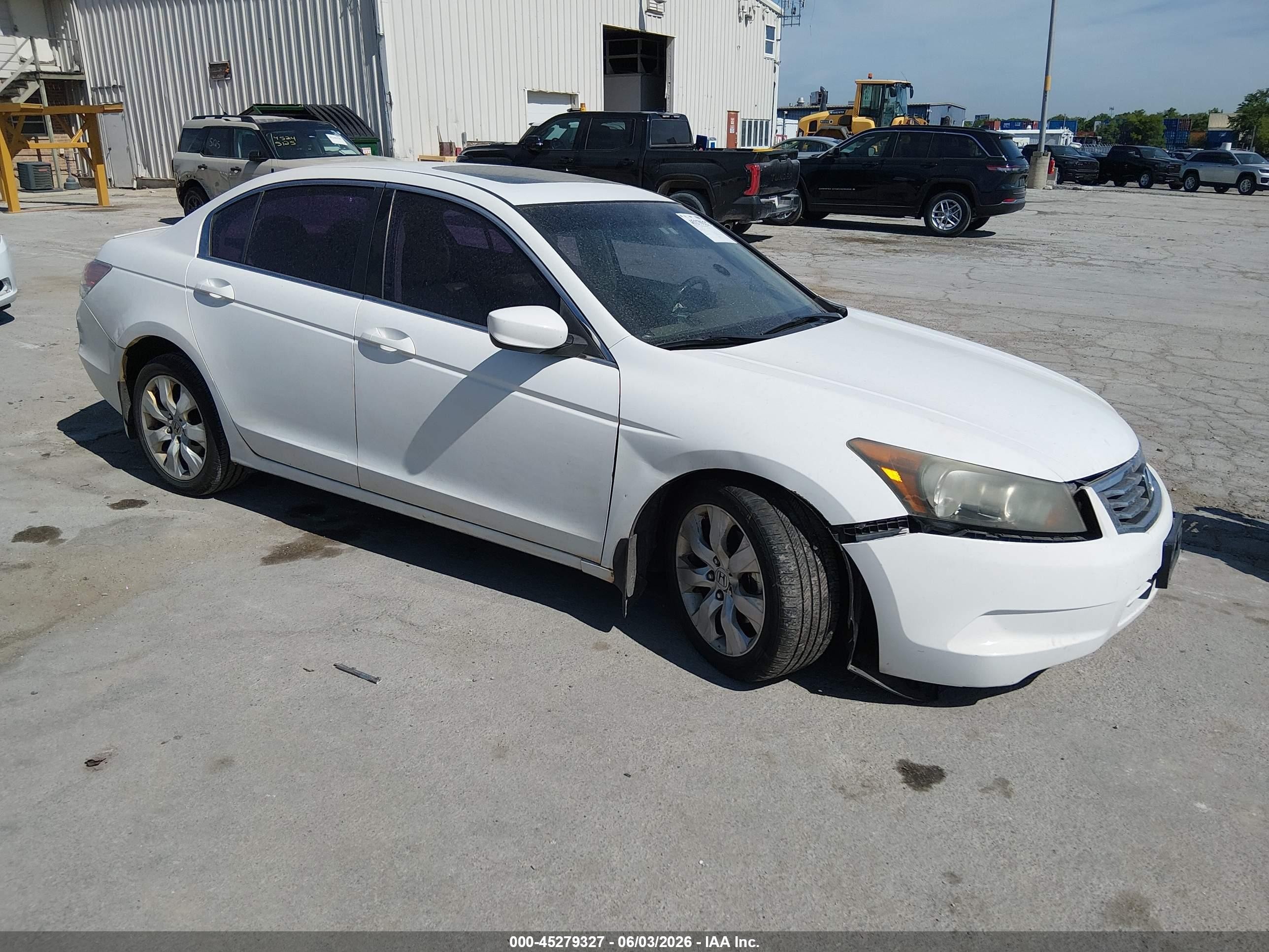 2008 Honda Accord 2.4 Ex-l White vin: 1HGCP26858A044343