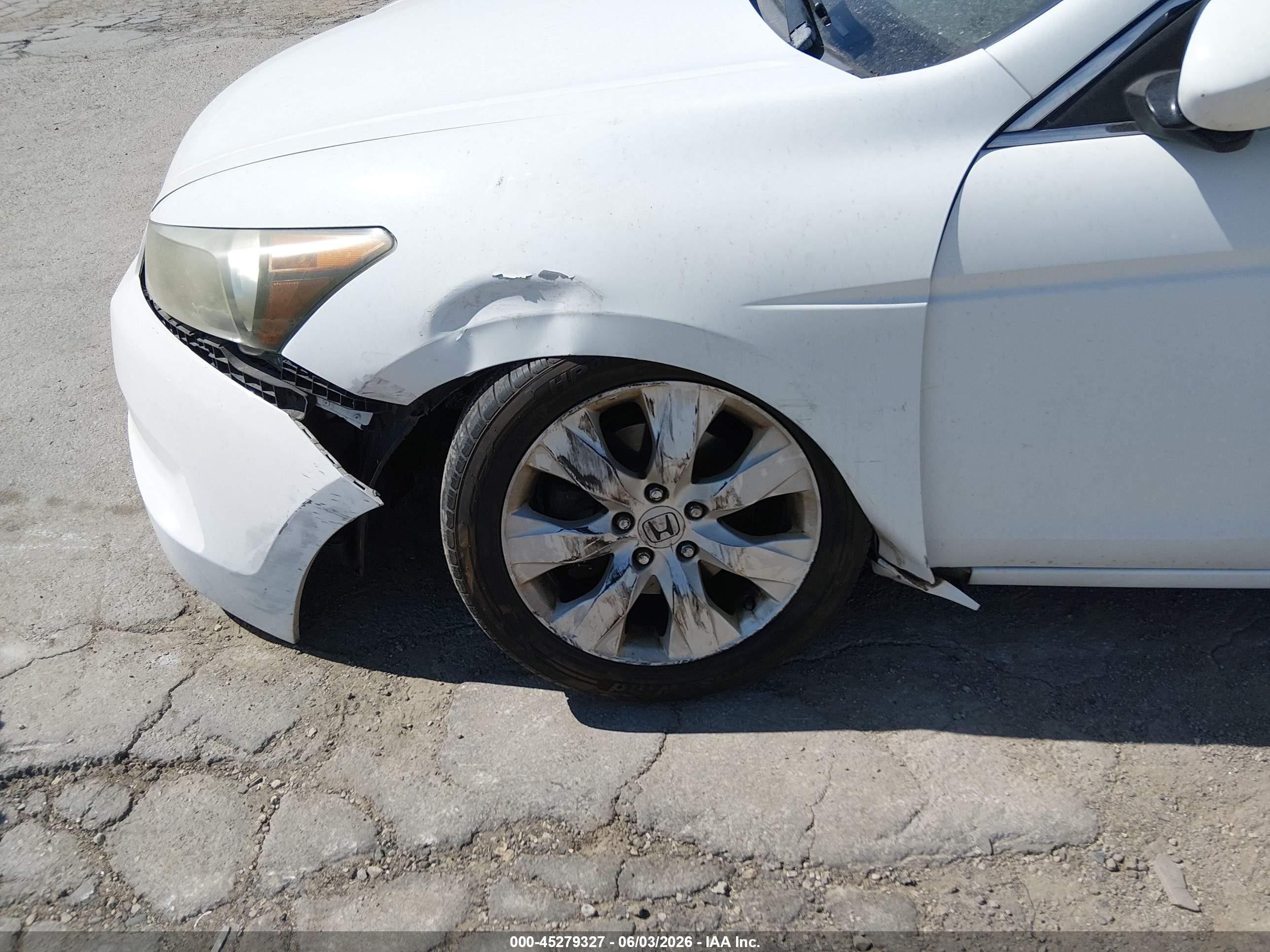 2008 Honda Accord 2.4 Ex-l White vin: 1HGCP26858A044343