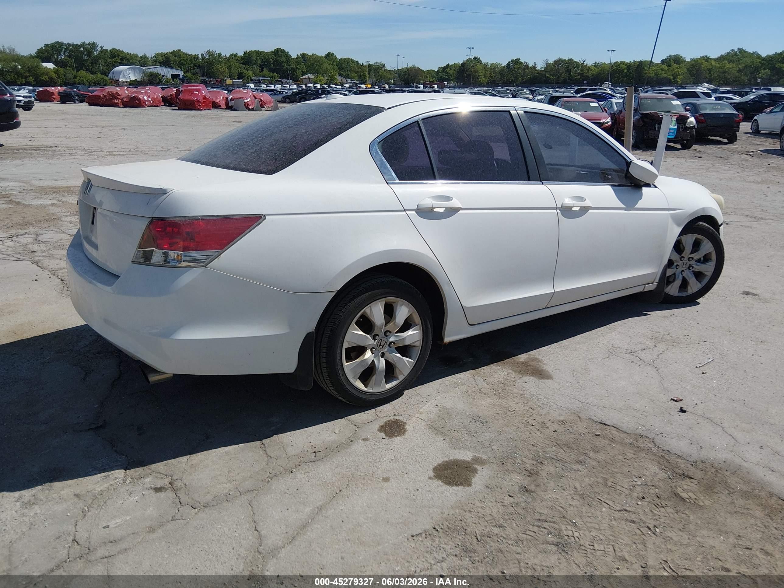 2008 Honda Accord 2.4 Ex-l White vin: 1HGCP26858A044343