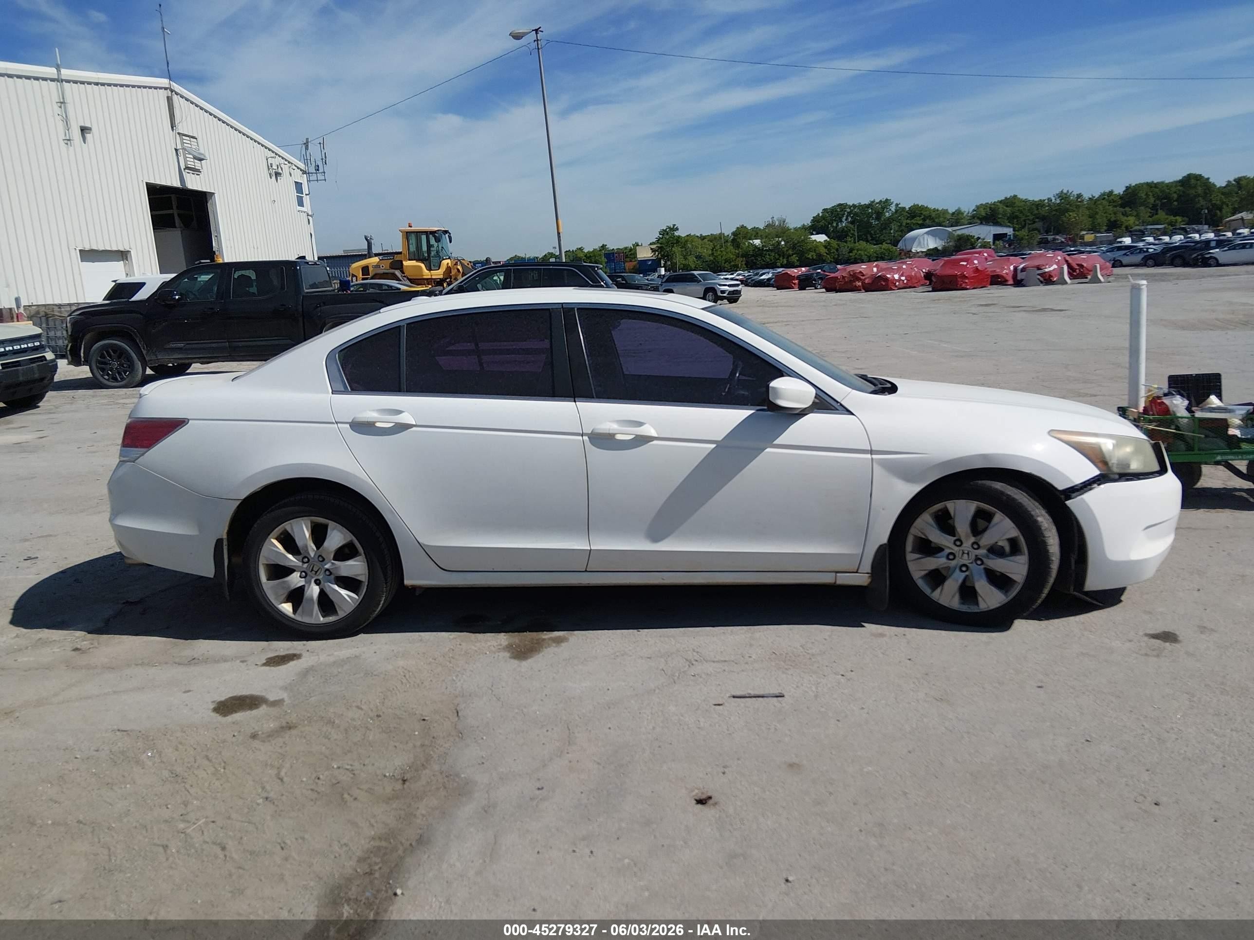 2008 Honda Accord 2.4 Ex-l White vin: 1HGCP26858A044343