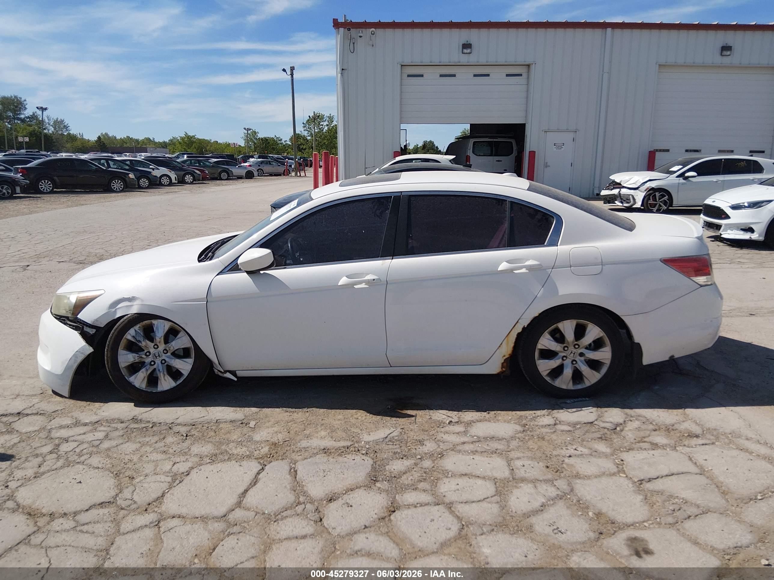 2008 Honda Accord 2.4 Ex-l White vin: 1HGCP26858A044343