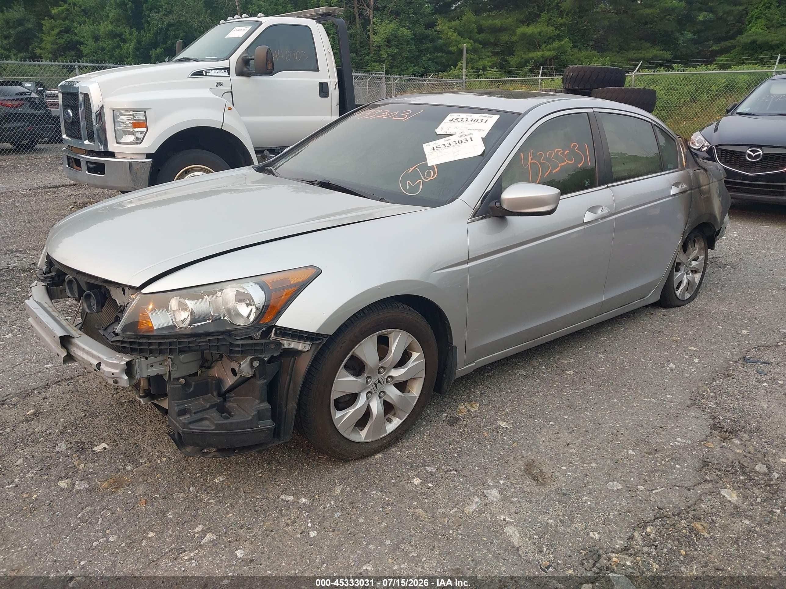 2008 Honda Accord 2.4 Ex-l Silver vin: 1HGCP26858A058114