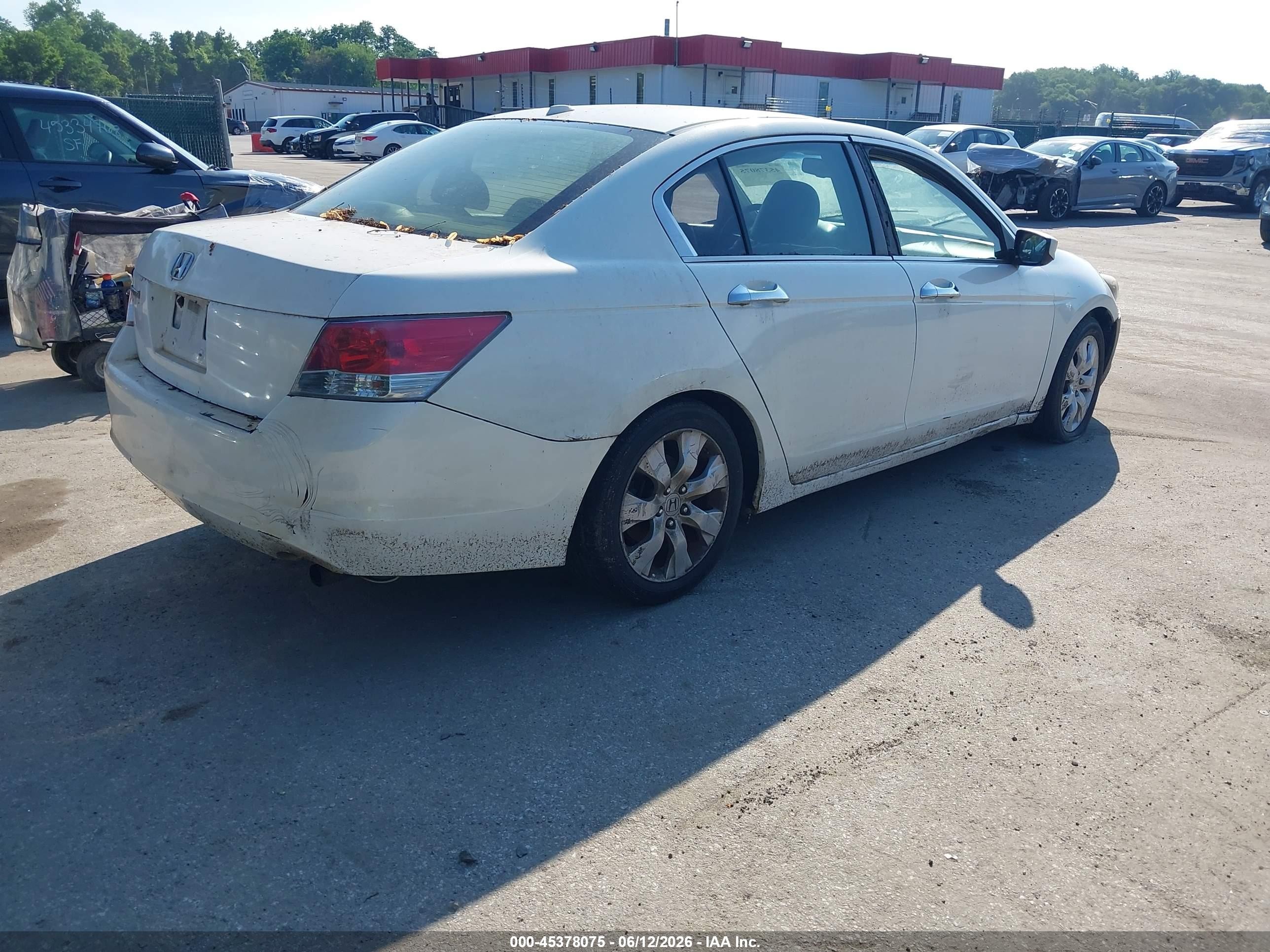 2008 Honda Accord 2.4 Ex-l White vin: 1HGCP26858A145172