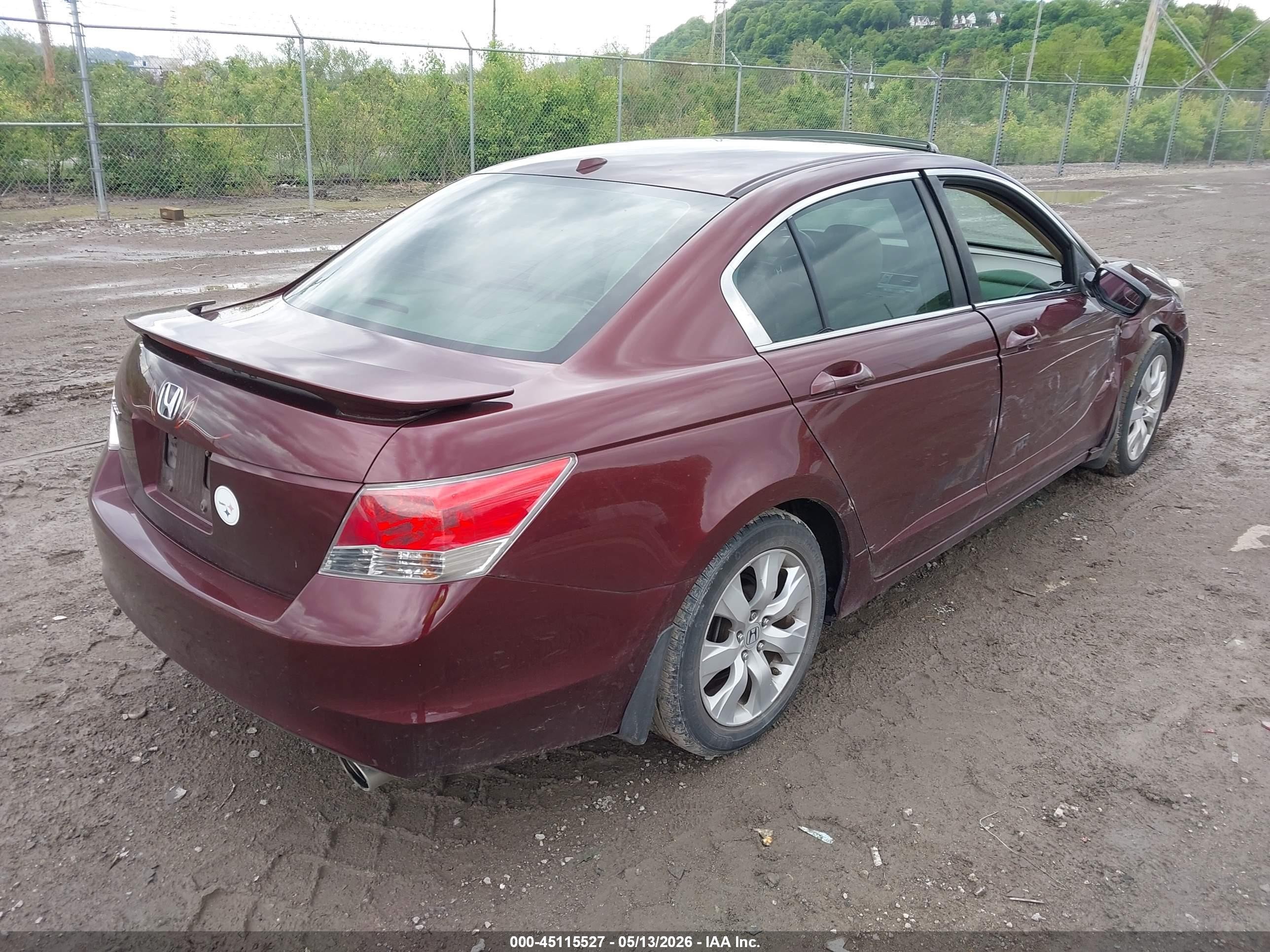 2009 Honda Accord 2.4 Ex-l Maroon vin: 1HGCP26859A099439