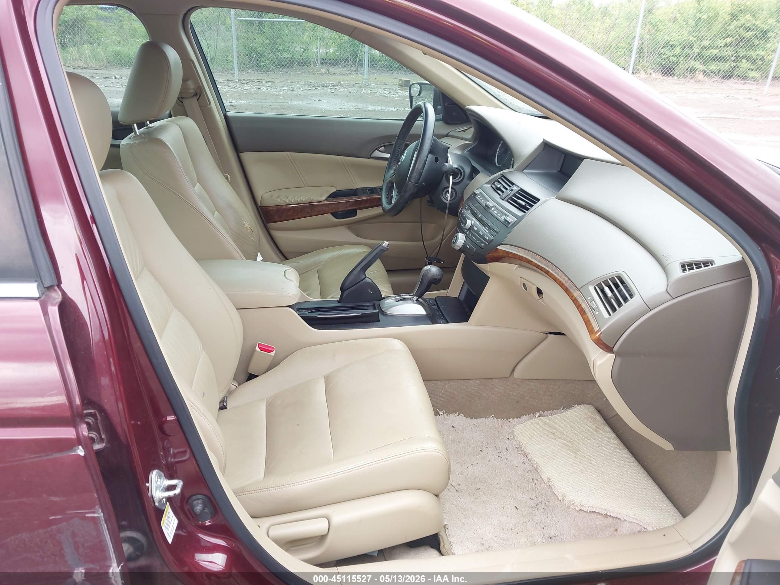 2009 Honda Accord 2.4 Ex-l Maroon vin: 1HGCP26859A099439
