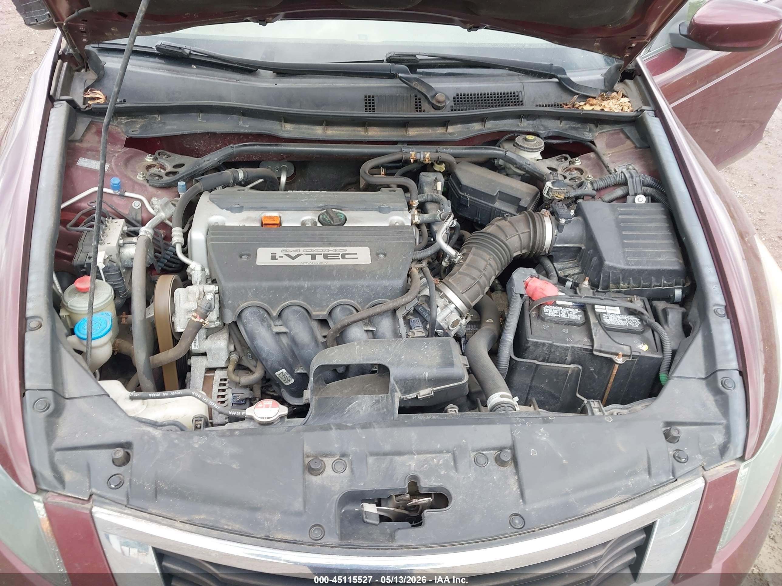 2009 Honda Accord 2.4 Ex-l Maroon vin: 1HGCP26859A099439