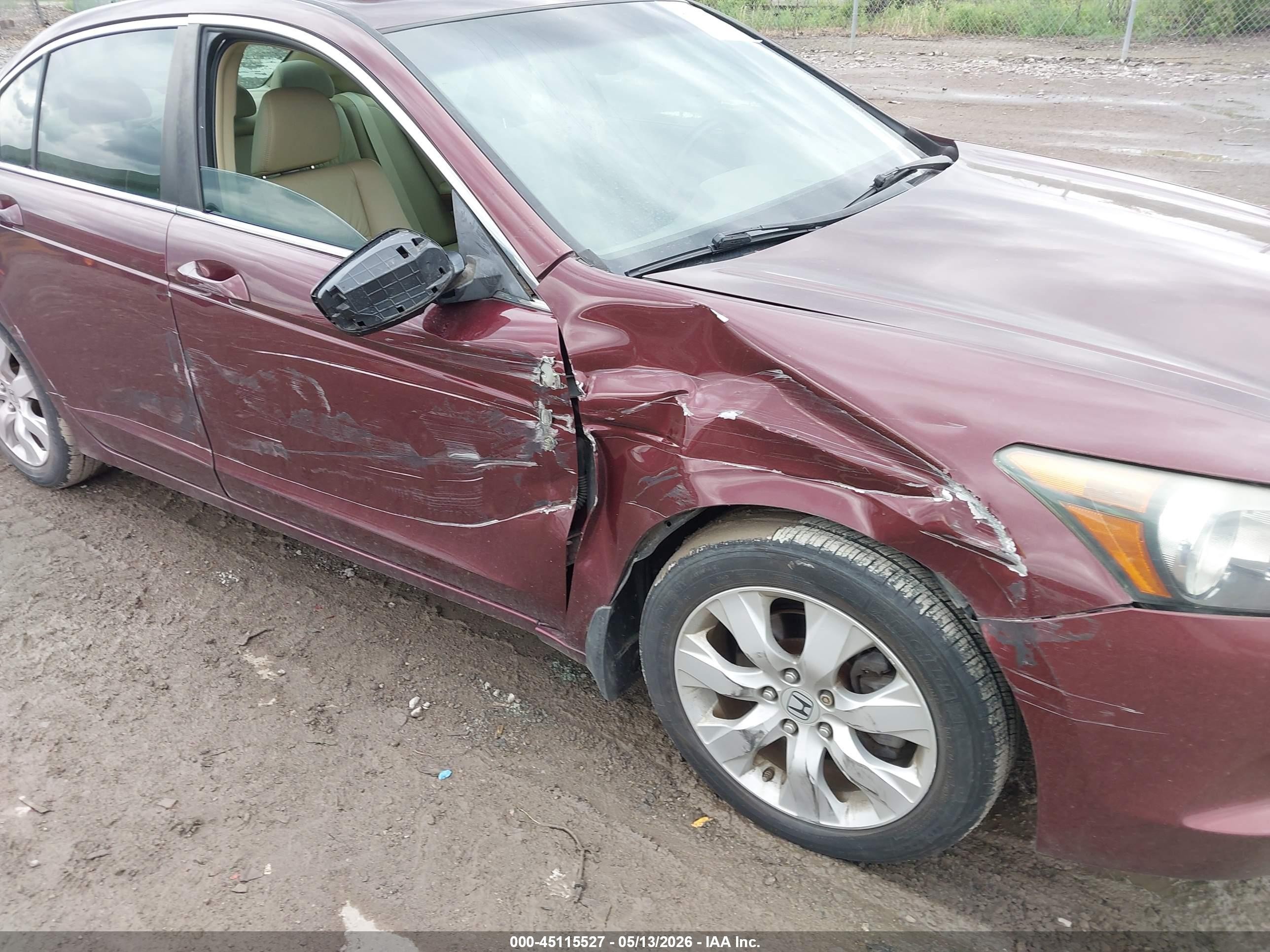 2009 Honda Accord 2.4 Ex-l Maroon vin: 1HGCP26859A099439