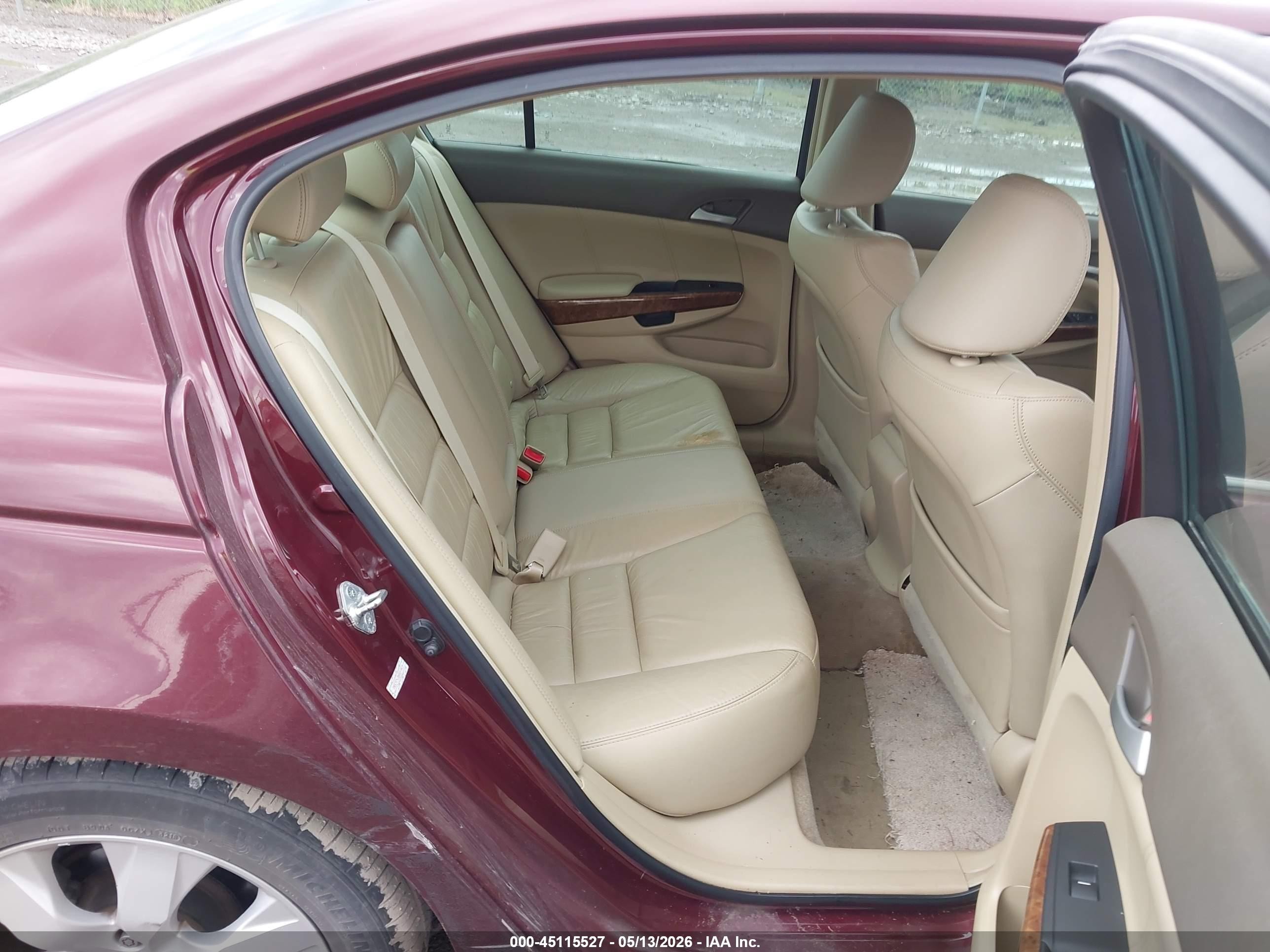 2009 Honda Accord 2.4 Ex-l Maroon vin: 1HGCP26859A099439