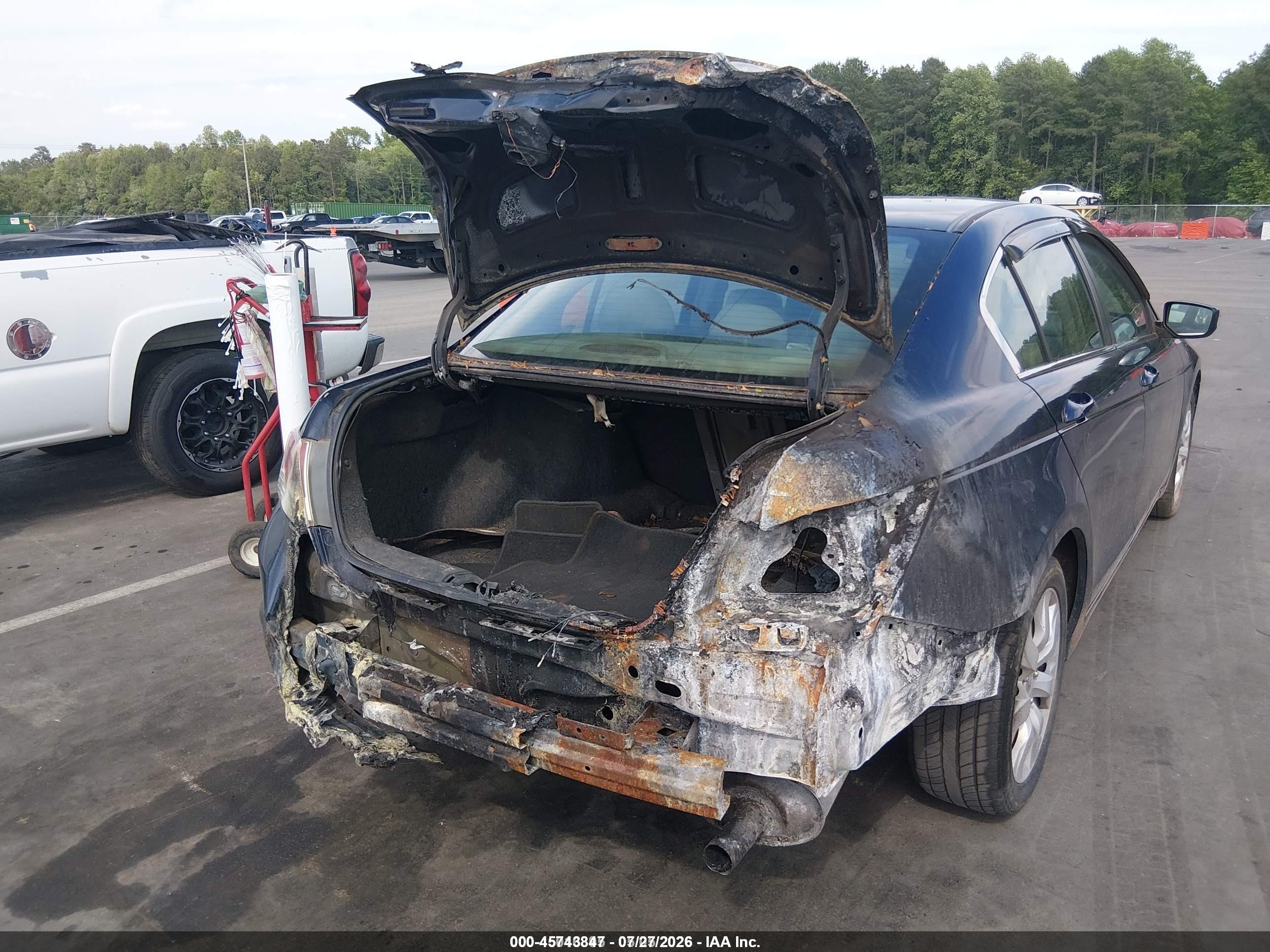 2009 Honda Accord 2.4 Ex-l Blue vin: 1HGCP26859A100332