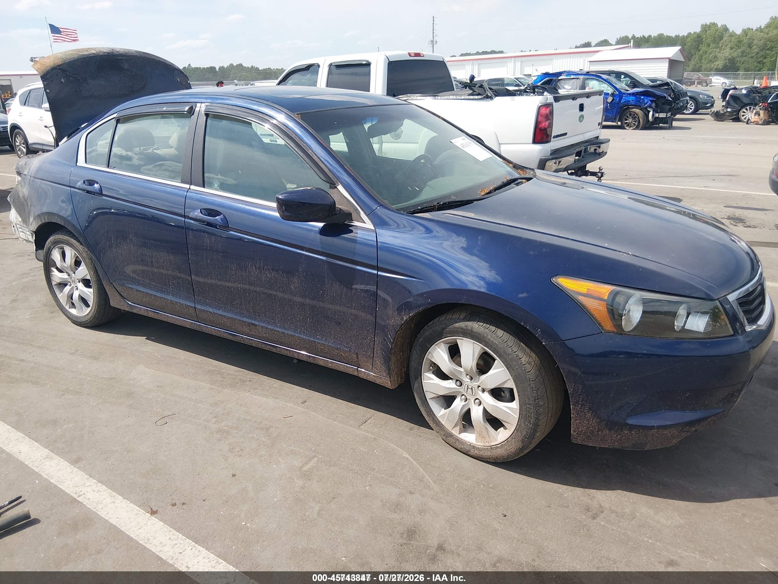 2009 Honda Accord 2.4 Ex-l Blue vin: 1HGCP26859A100332