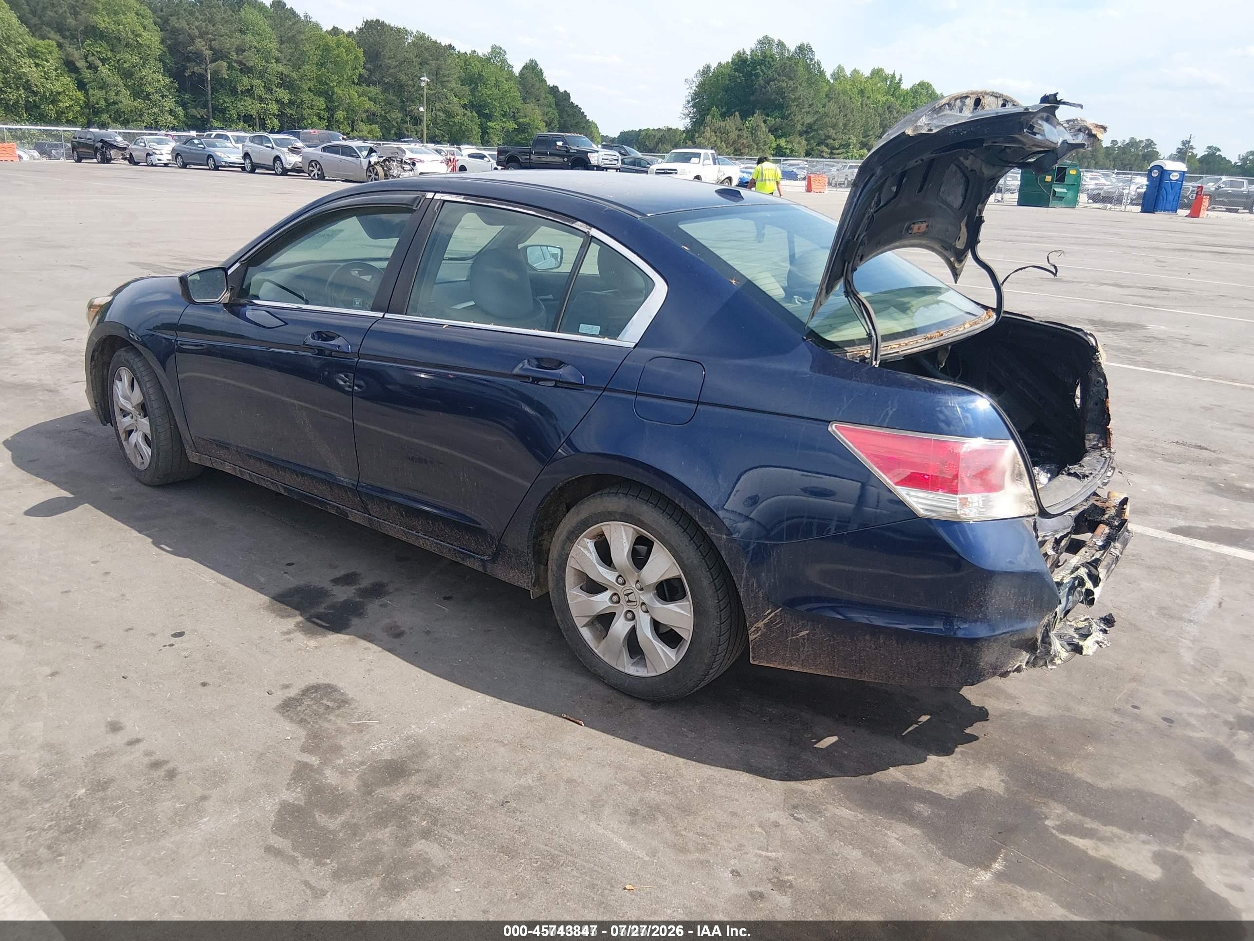 2009 Honda Accord 2.4 Ex-l Blue vin: 1HGCP26859A100332