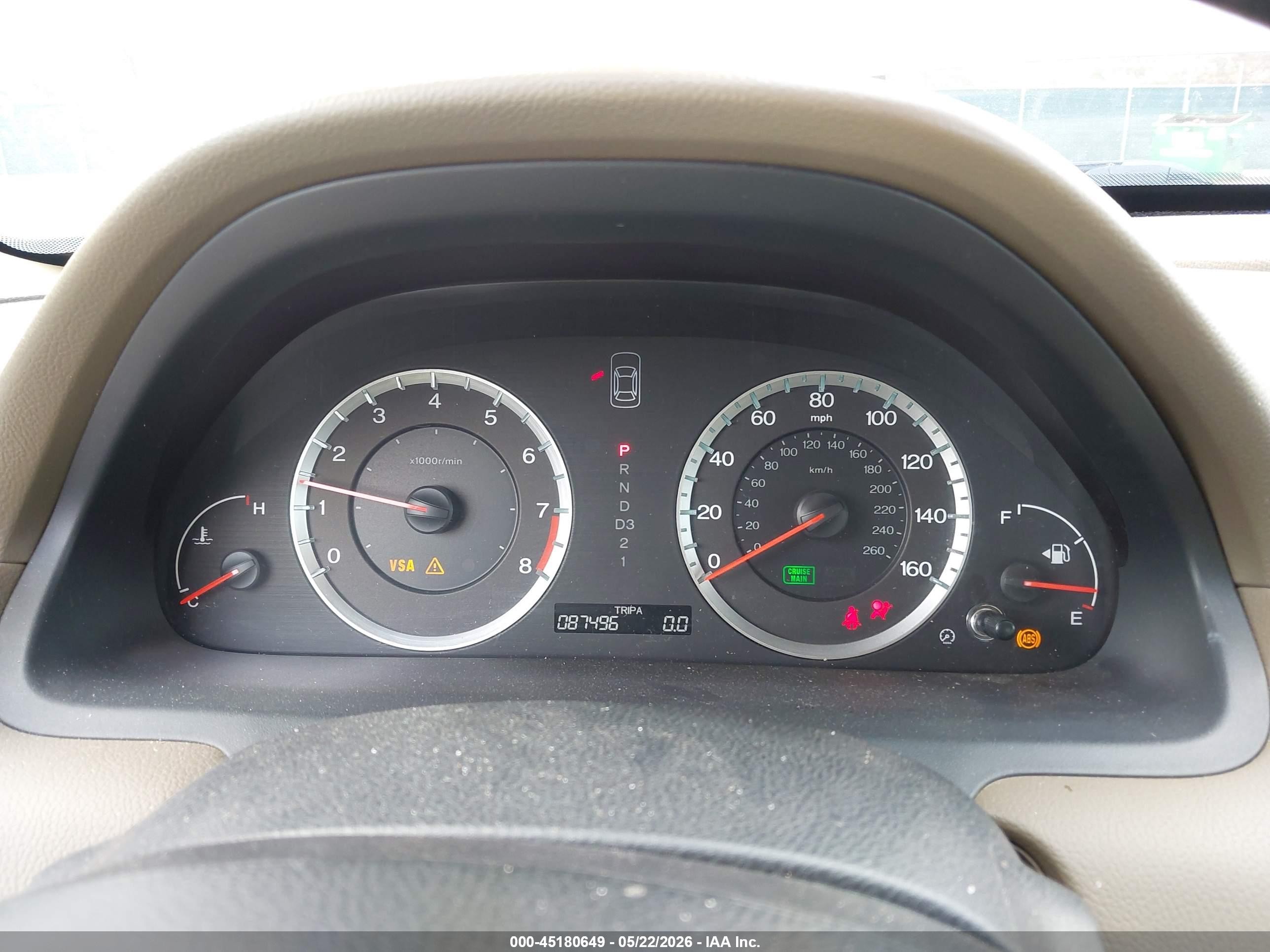 2009 Honda Accord 2.4 Ex-l Бордовый vin: 1HGCP26859A106423