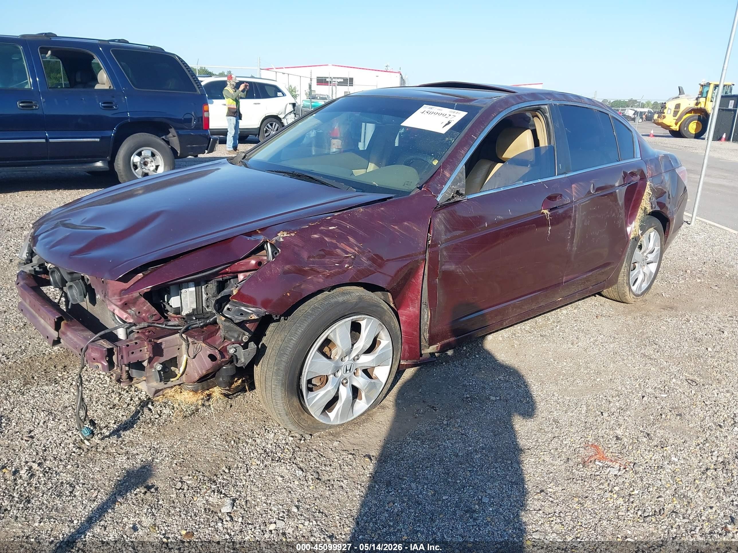 2009 Honda Accord 2.4 Ex-l Красный vin: 1HGCP26859A140670
