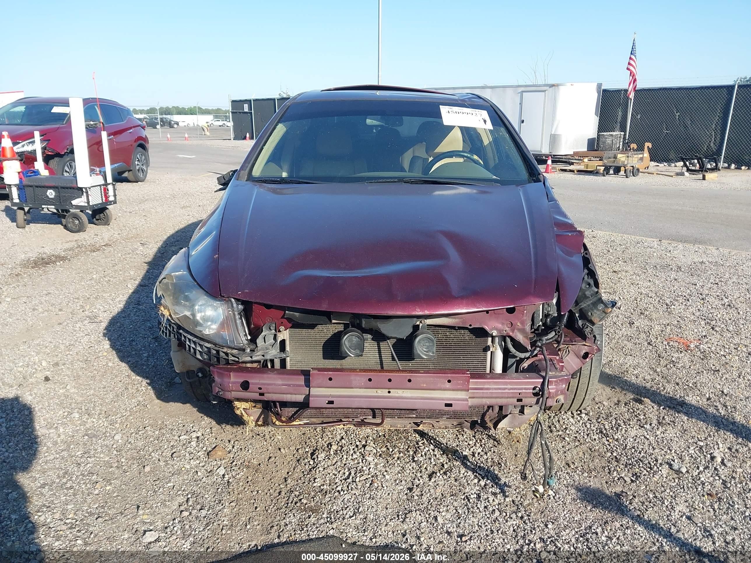 2009 Honda Accord 2.4 Ex-l Красный vin: 1HGCP26859A140670