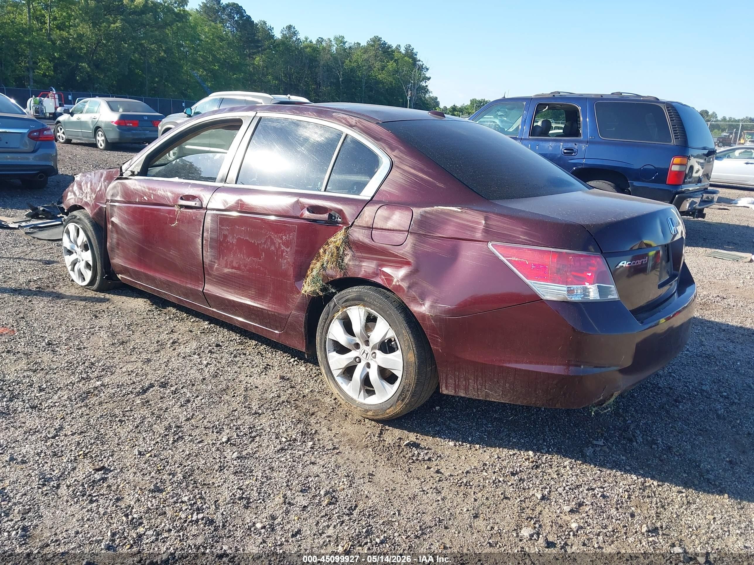 2009 Honda Accord 2.4 Ex-l Красный vin: 1HGCP26859A140670