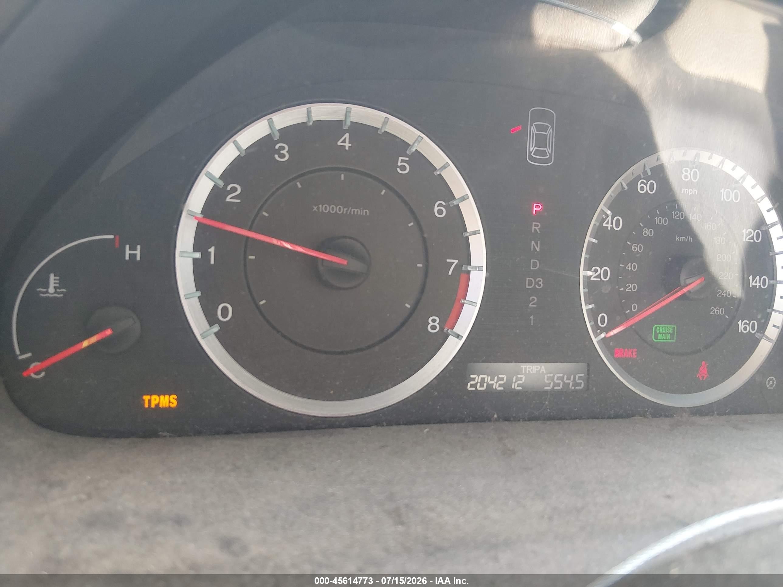 2008 Honda Accord 2.4 Ex-l Red vin: 1HGCP26868A024151