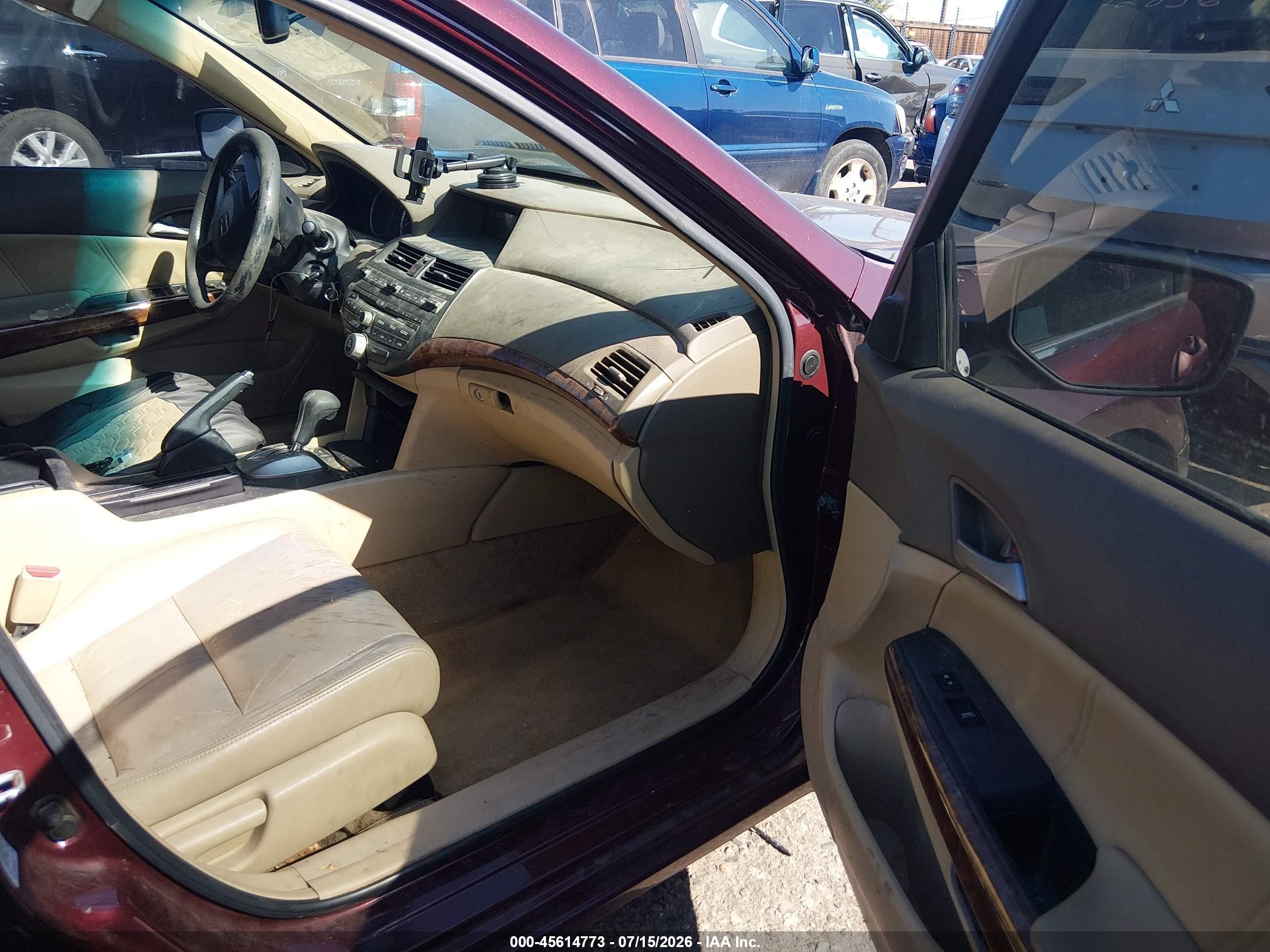 2008 Honda Accord 2.4 Ex-l Red vin: 1HGCP26868A024151