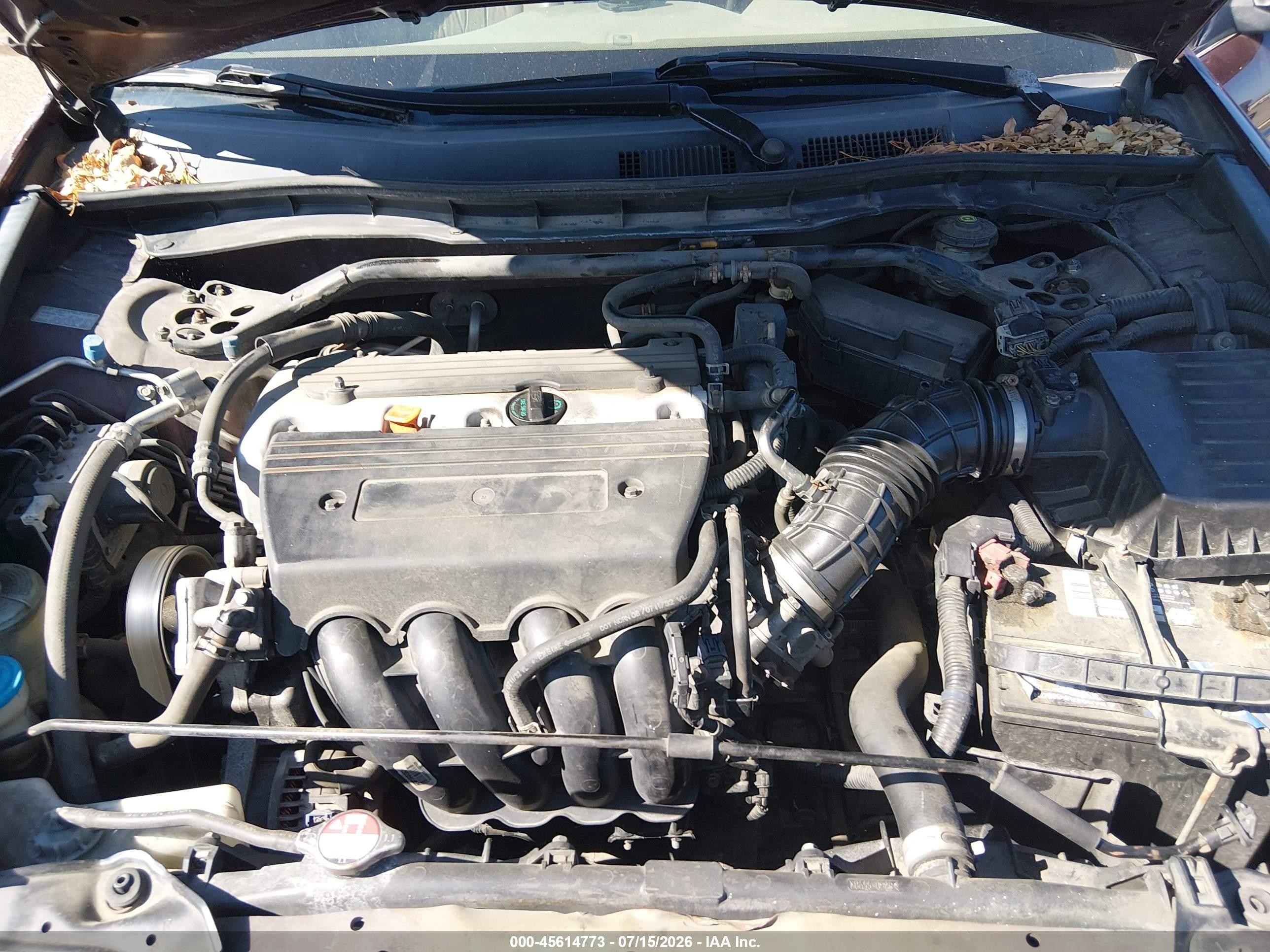 2008 Honda Accord 2.4 Ex-l Red vin: 1HGCP26868A024151
