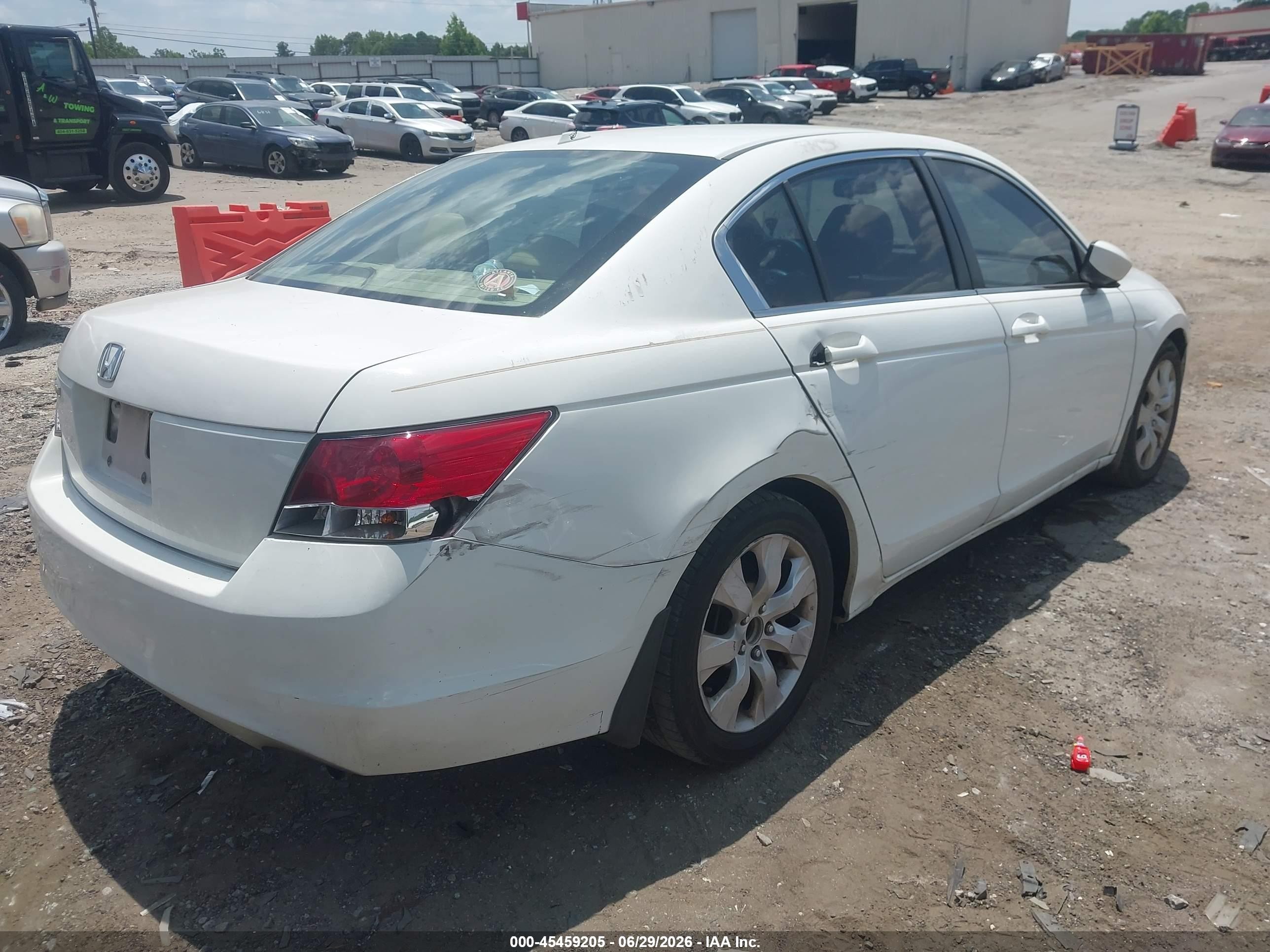 2008 Honda Accord 2.4 Ex-l White vin: 1HGCP26868A030242