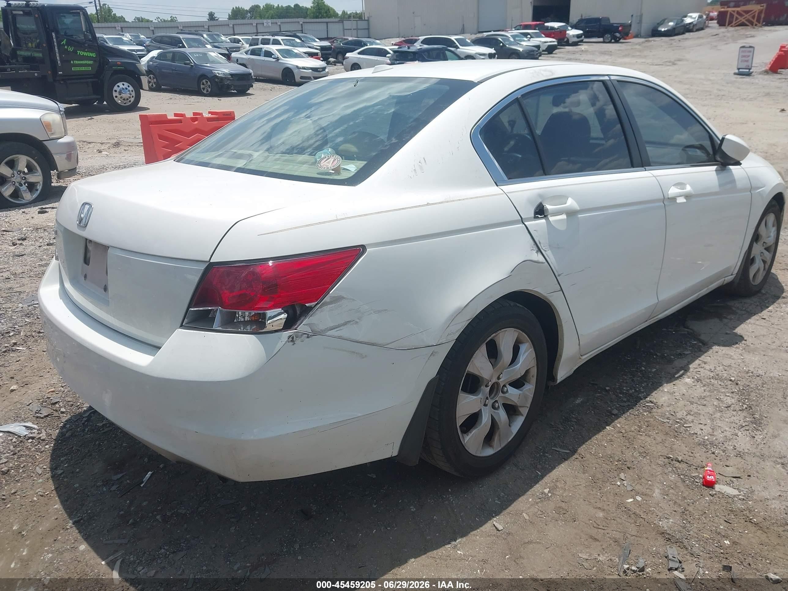 2008 Honda Accord 2.4 Ex-l White vin: 1HGCP26868A030242