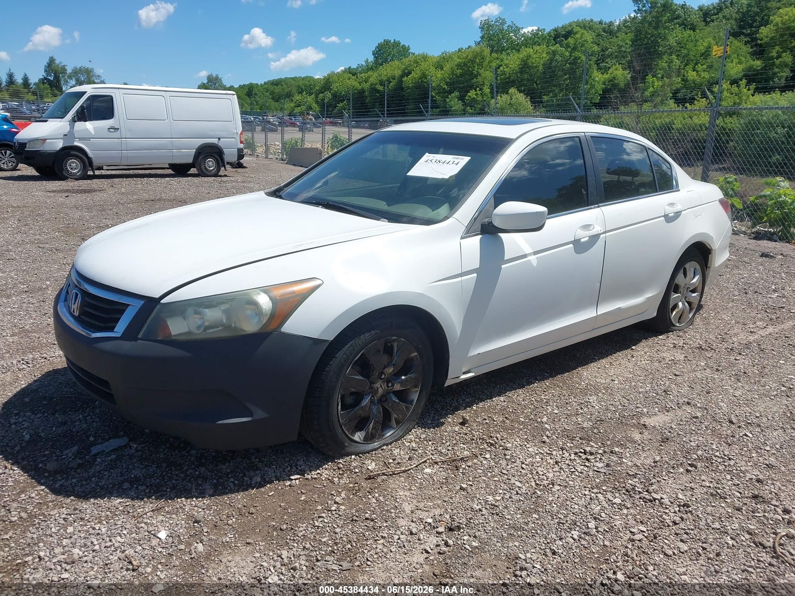 2008 Honda Accord 2.4 Ex-l White vin: 1HGCP26868A111516