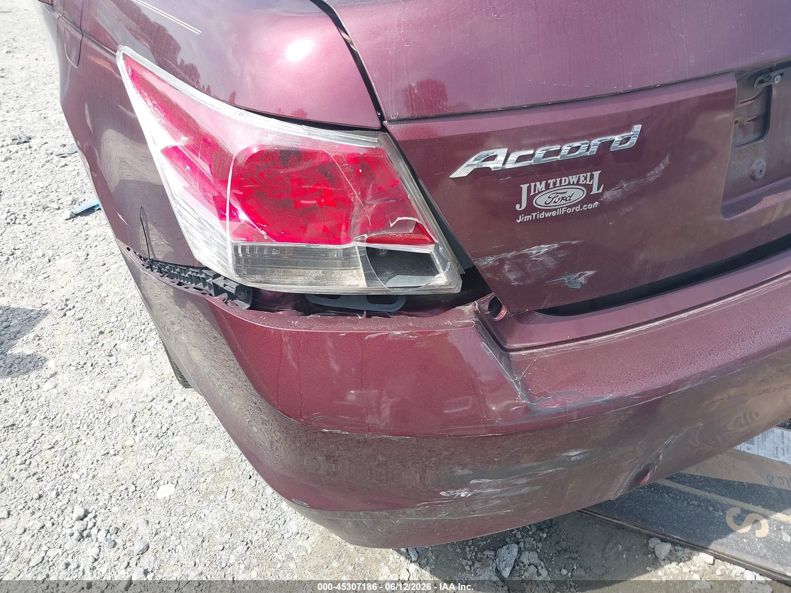 2008 Honda Accord 2.4 Ex-l Burgundy vin: 1HGCP26868A125660