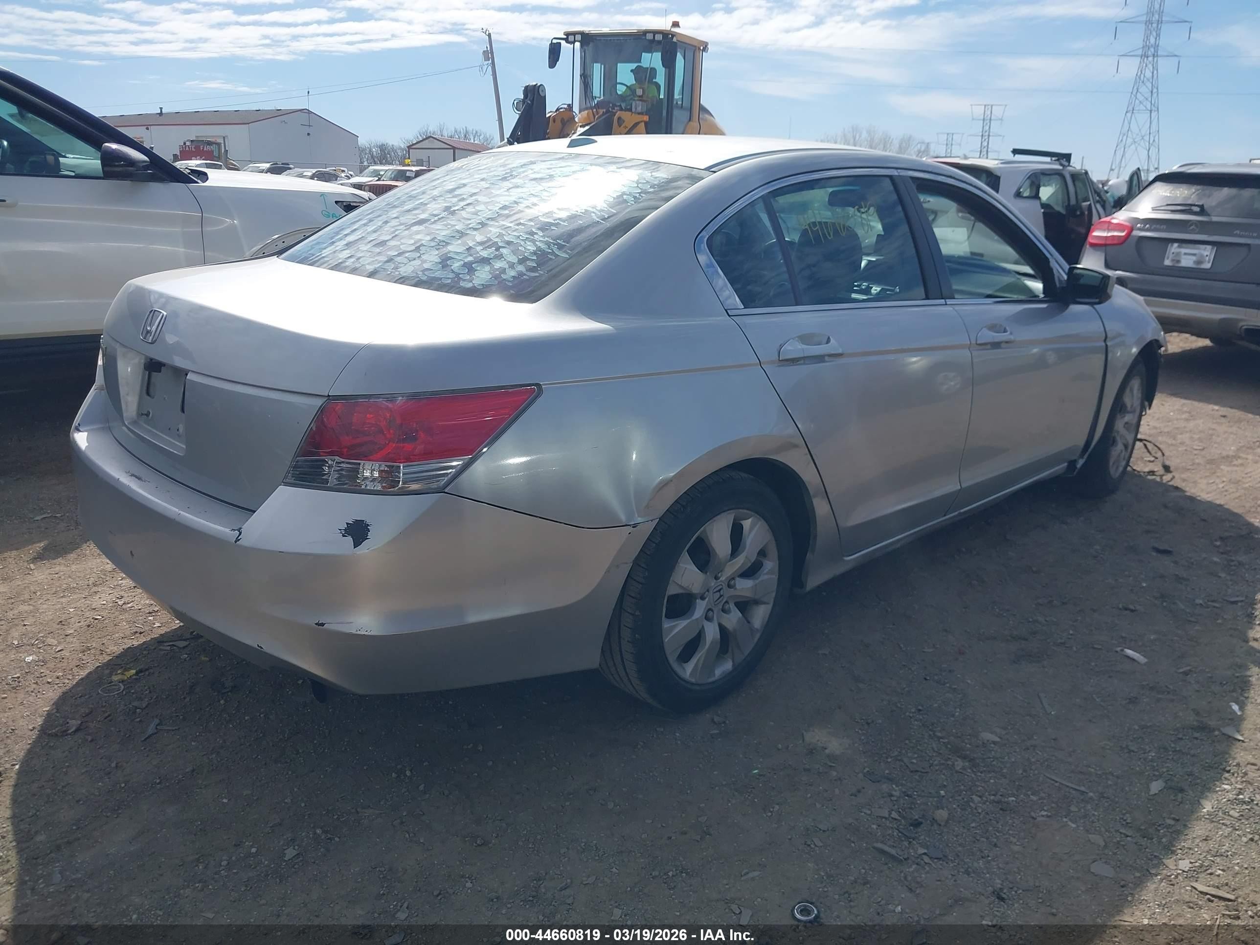 2008 Honda Accord 2.4 Ex-l Silver vin: 1HGCP26868A155869