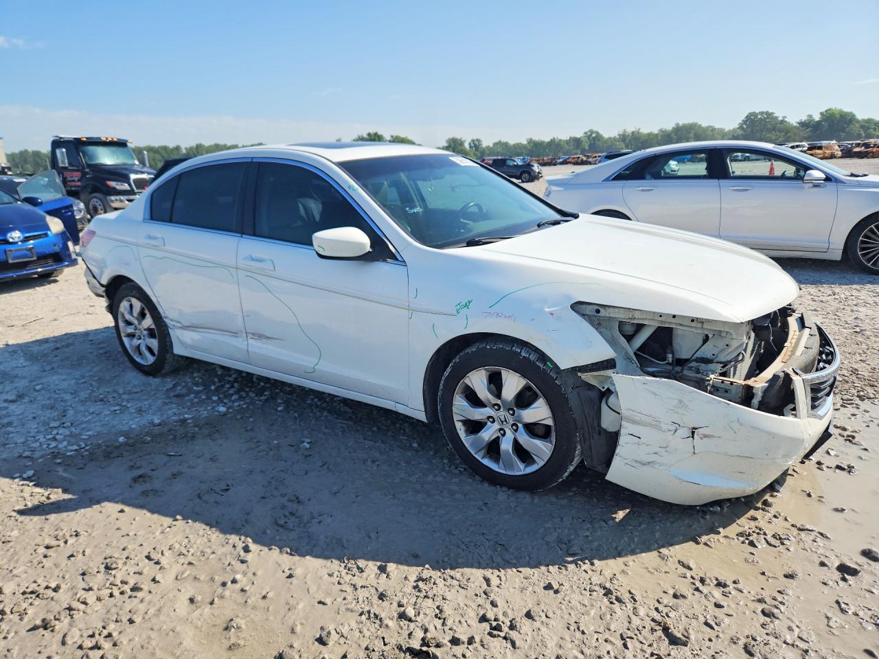 2009 Honda Accord Exl White vin: 1HGCP26869A033174