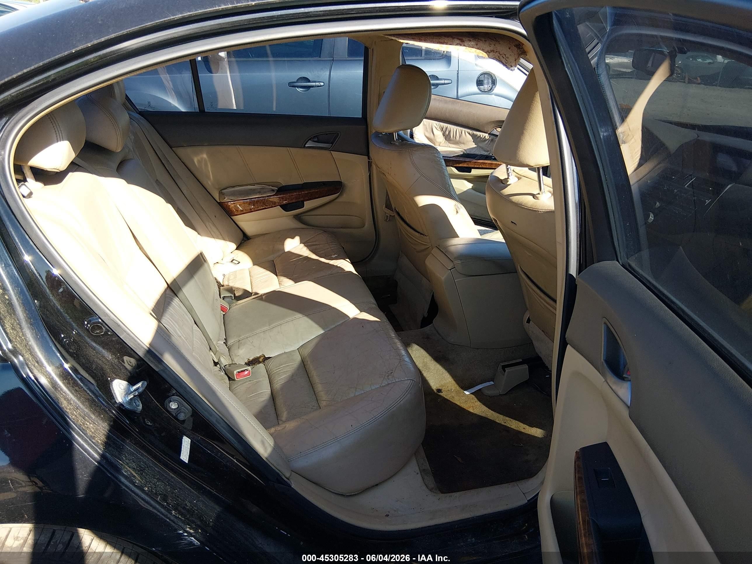 2009 Honda Accord 2.4 Ex-l Black vin: 1HGCP26869A196536