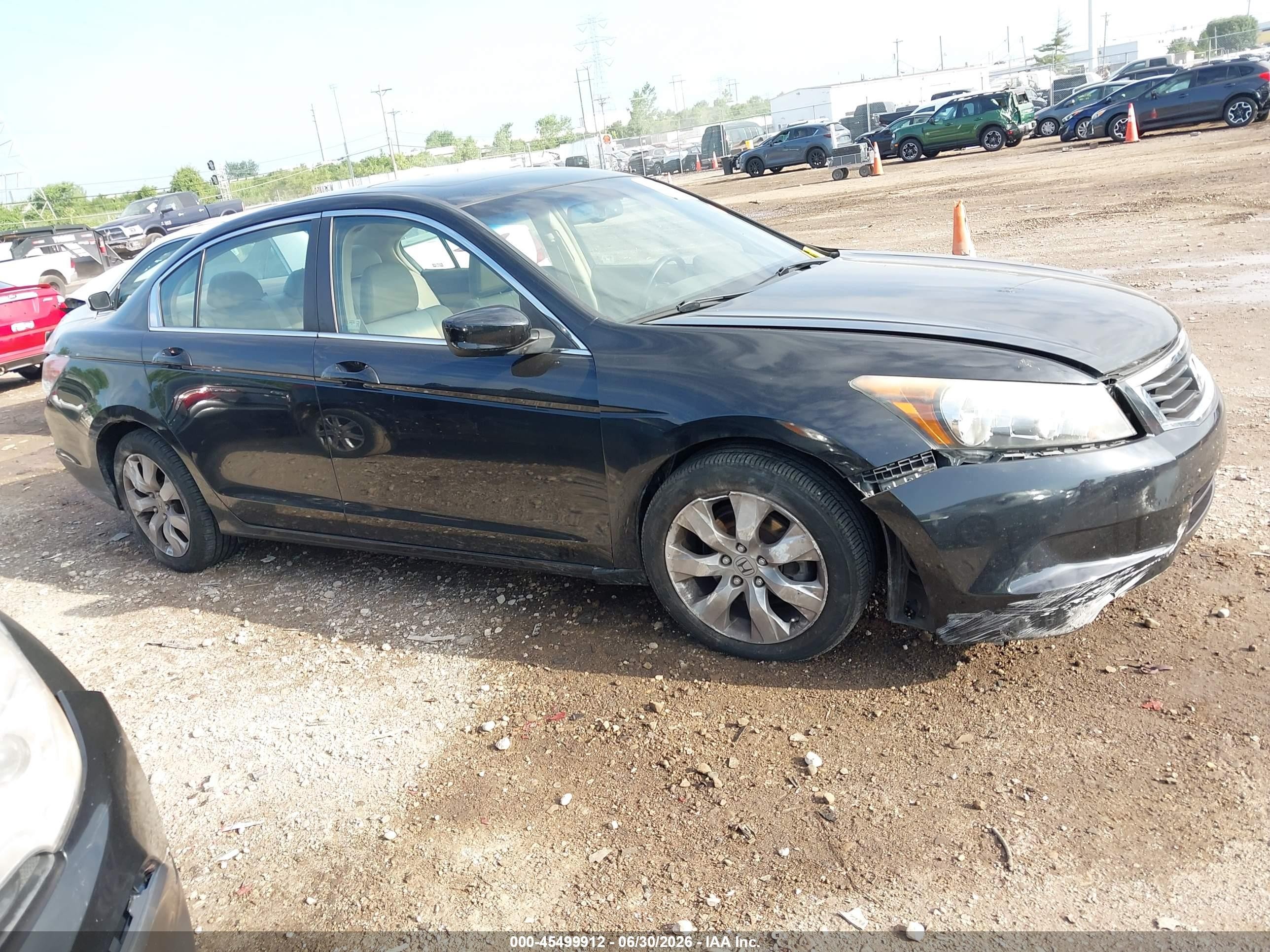 2008 Honda Accord 2.4 Ex-l Black vin: 1HGCP26878A004457