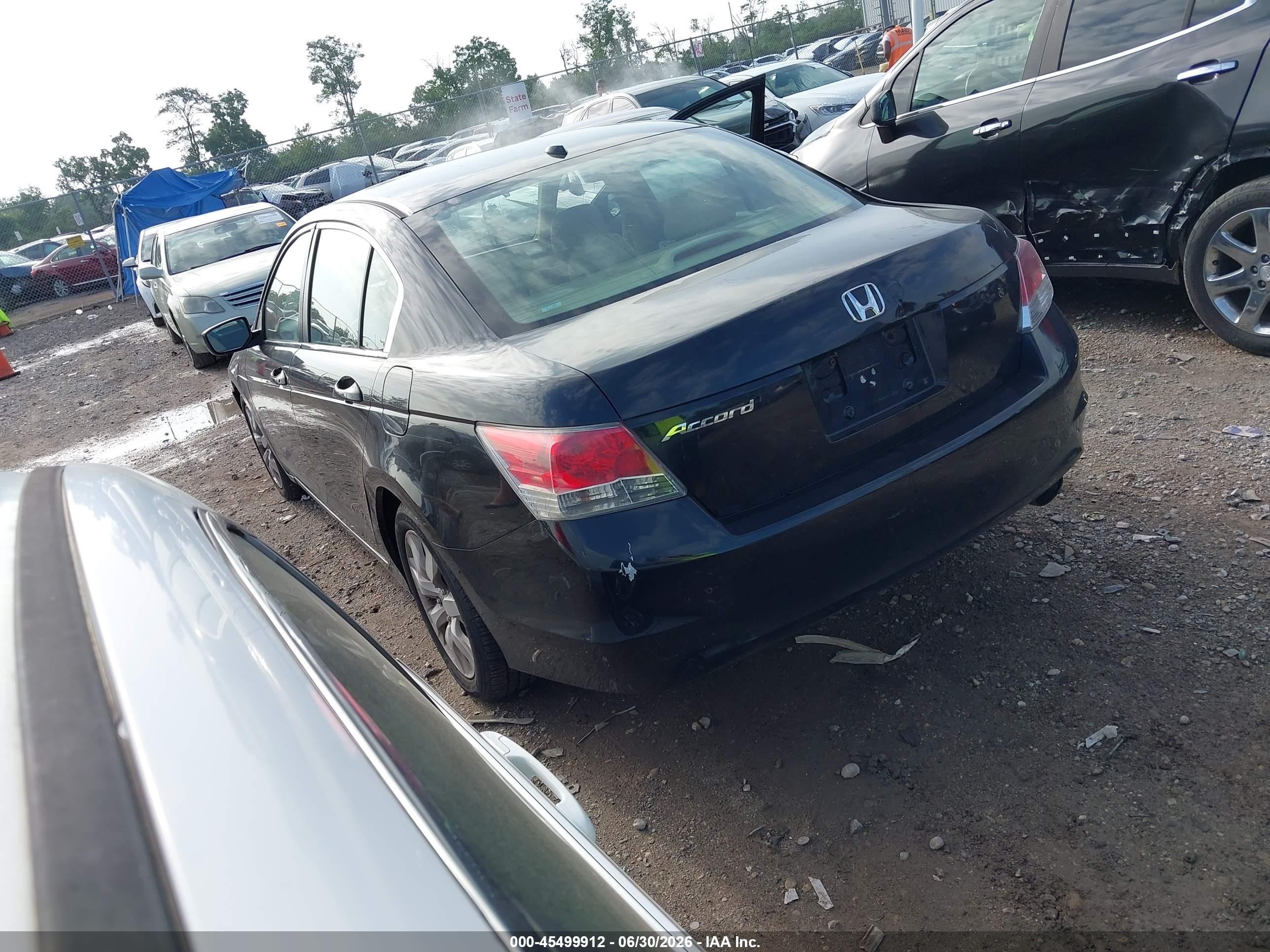 2008 Honda Accord 2.4 Ex-l Black vin: 1HGCP26878A004457
