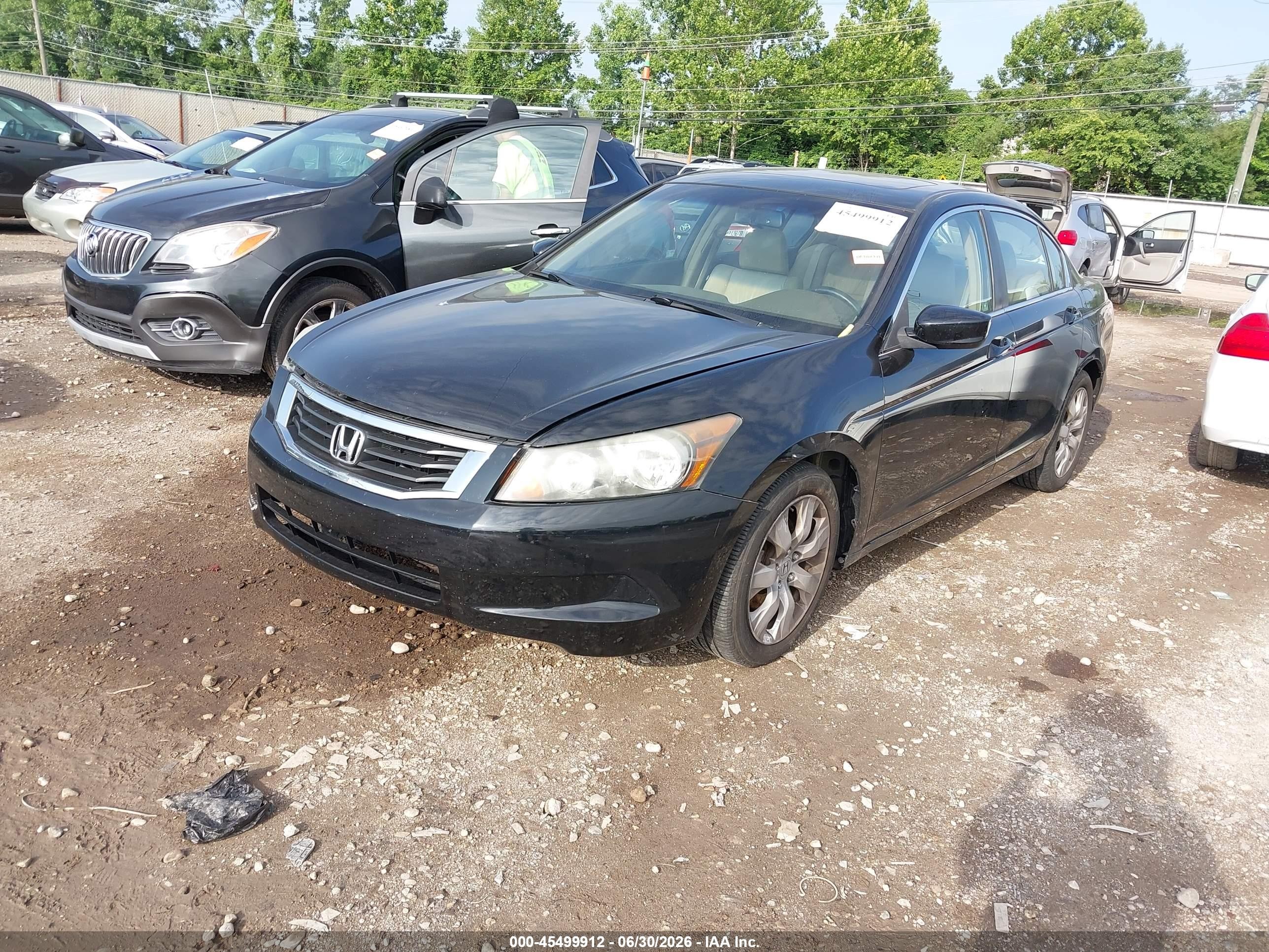 2008 Honda Accord 2.4 Ex-l Black vin: 1HGCP26878A004457