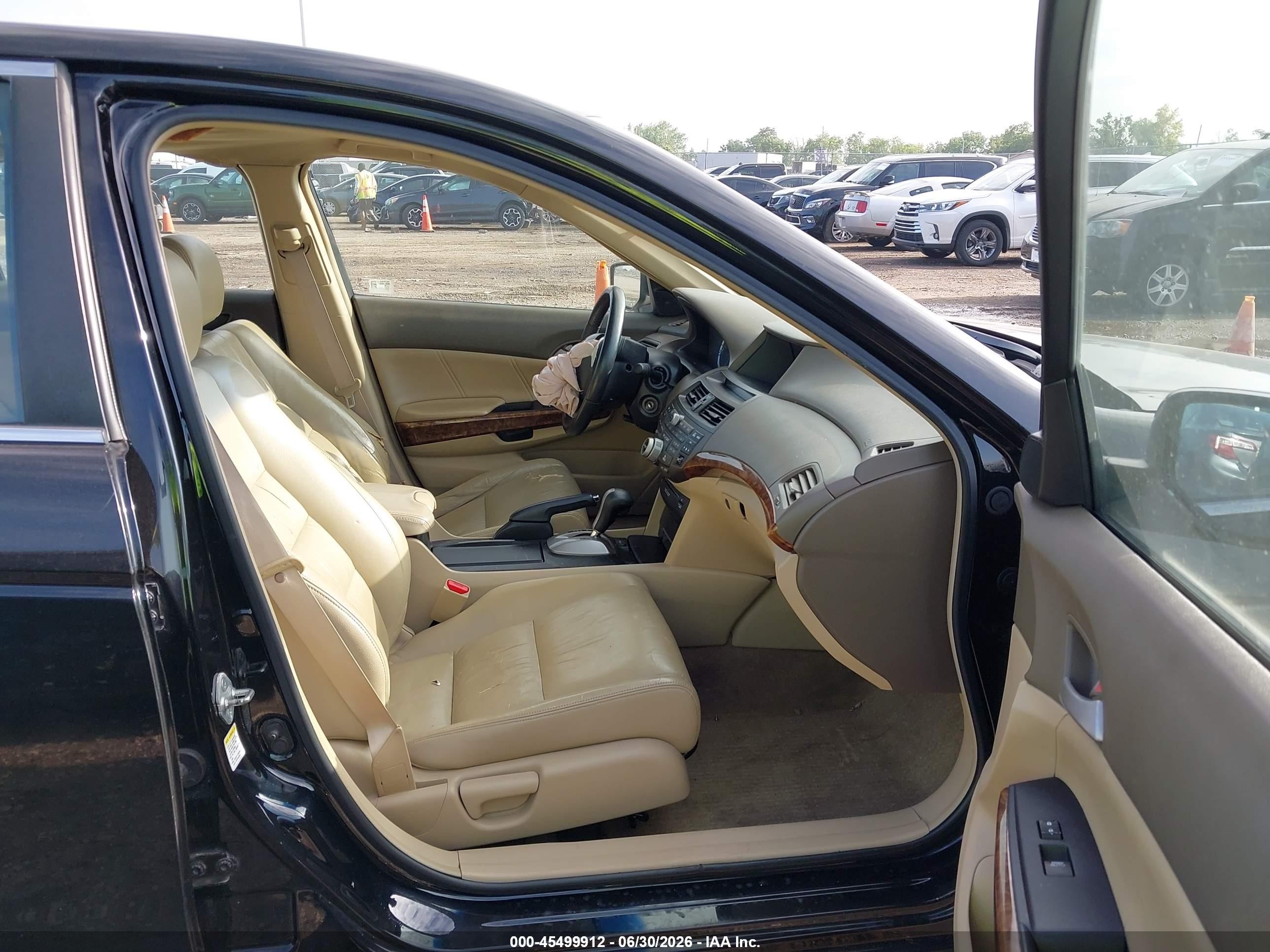 2008 Honda Accord 2.4 Ex-l Black vin: 1HGCP26878A004457