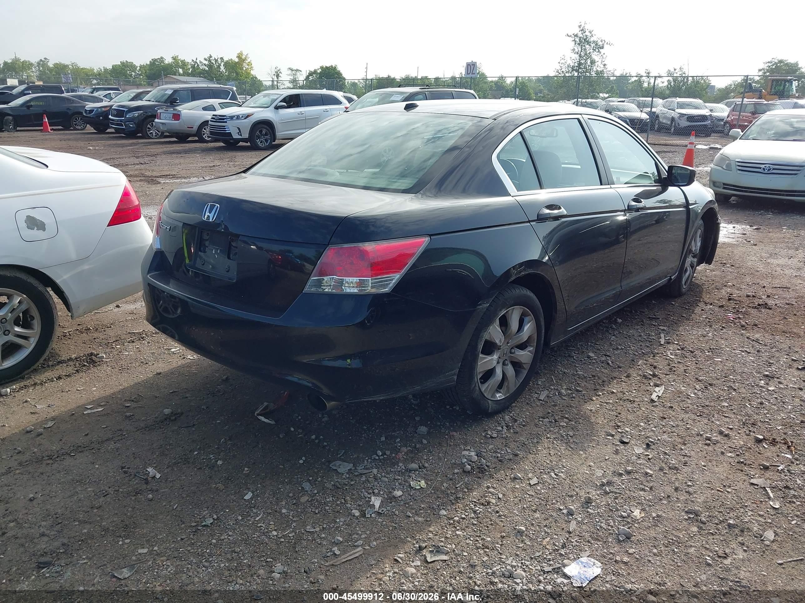 2008 Honda Accord 2.4 Ex-l Black vin: 1HGCP26878A004457