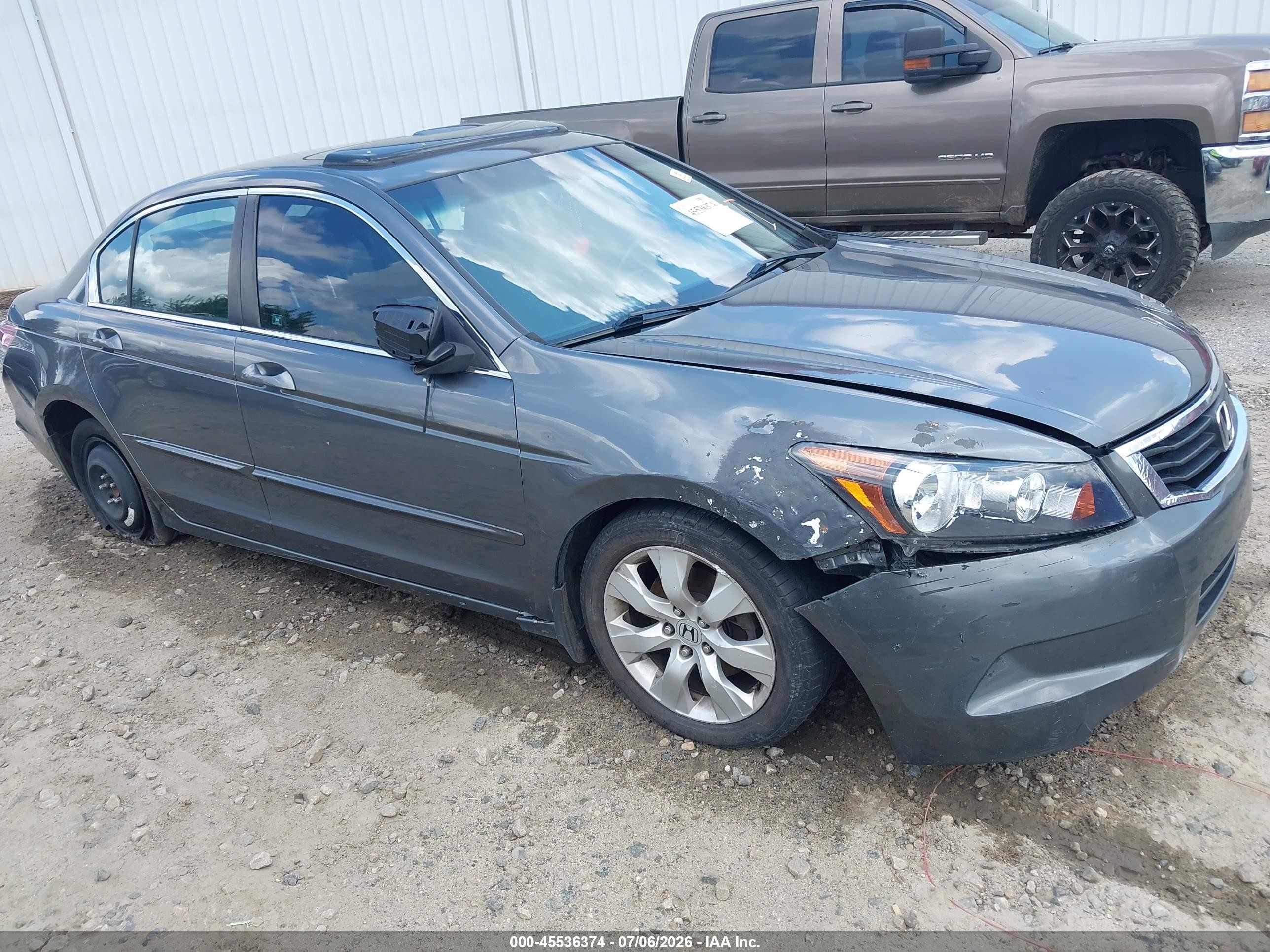 2008 Honda Accord 2.4 Ex-l Gray vin: 1HGCP26878A044893