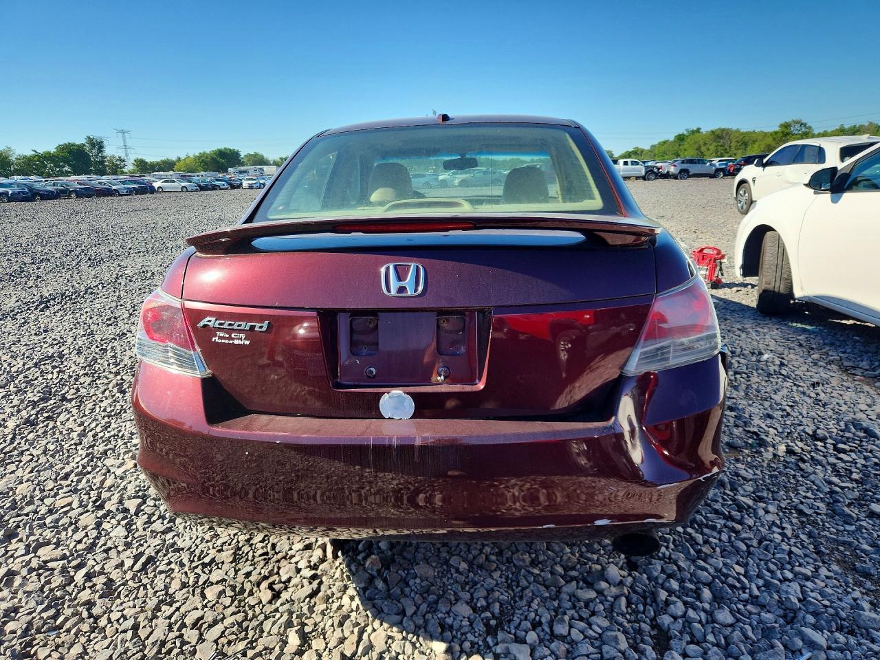 2008 Honda Accord Exl Burgundy vin: 1HGCP26878A054307