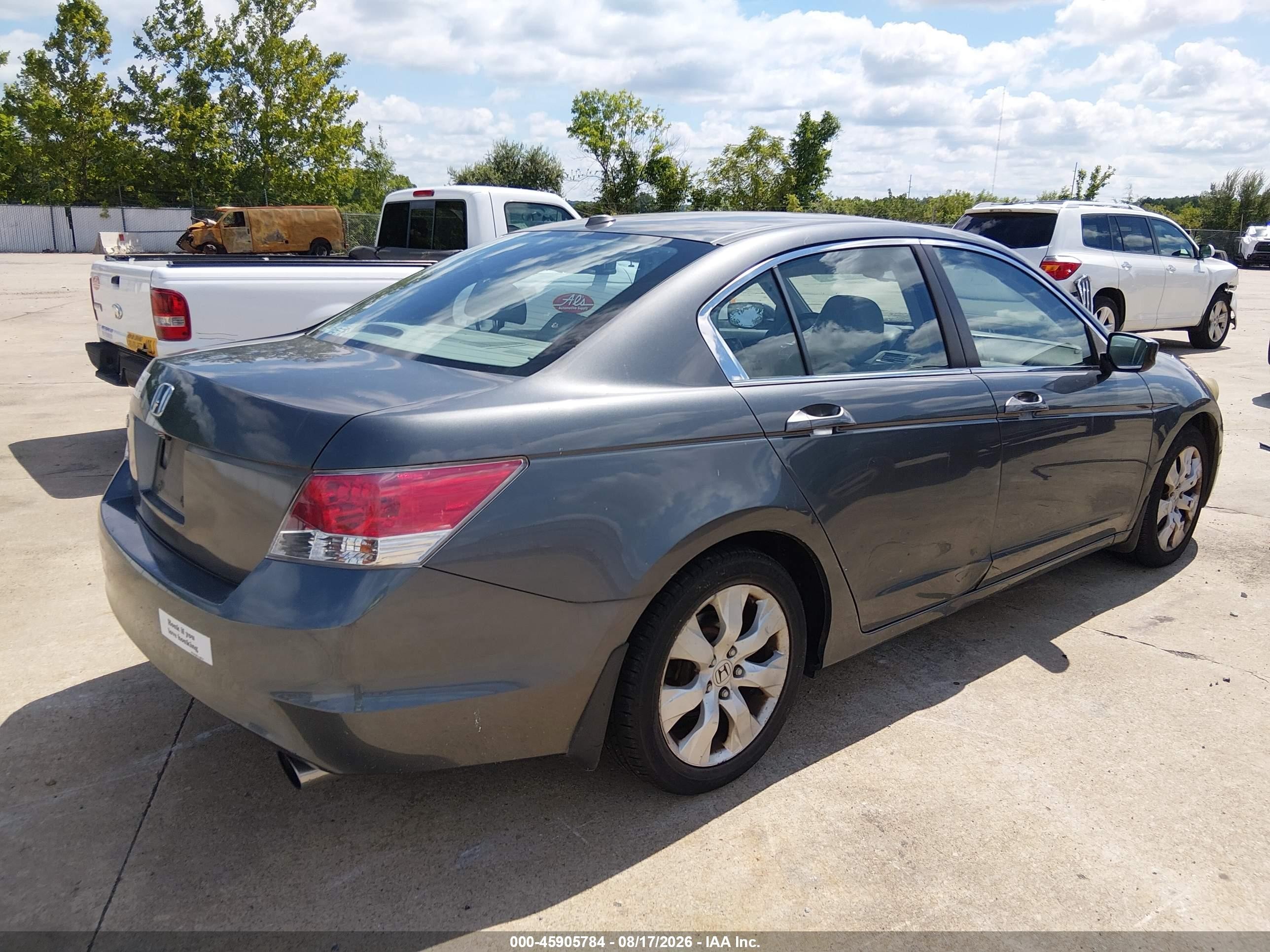 2008 Honda Accord 2.4 Ex-l Gray vin: 1HGCP26878A056834