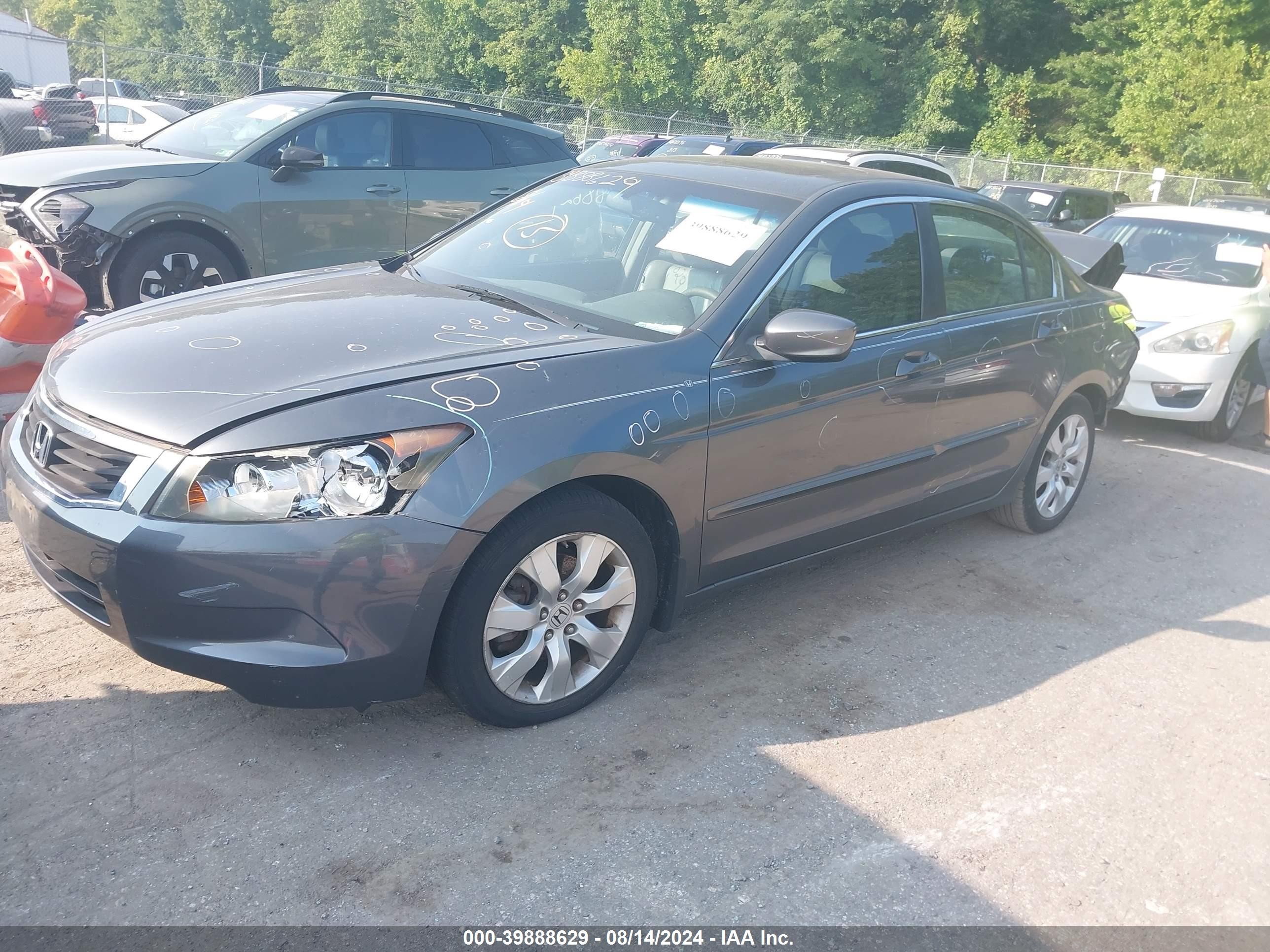 2008 Honda Accord 2.4 Ex-l Gray vin: 1HGCP26878A060592