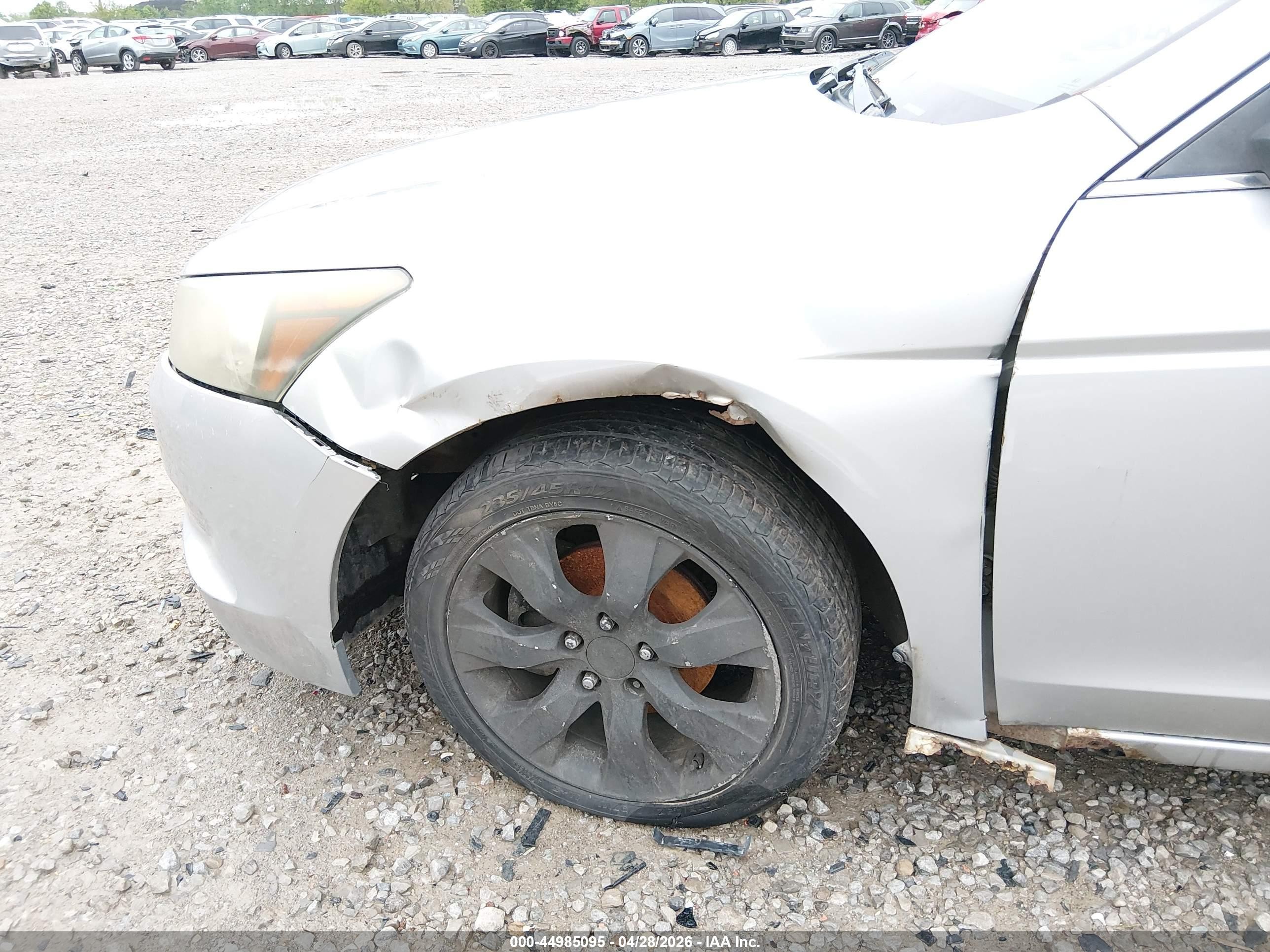 2008 Honda Accord 2.4 Ex-l Silver vin: 1HGCP26878A073780