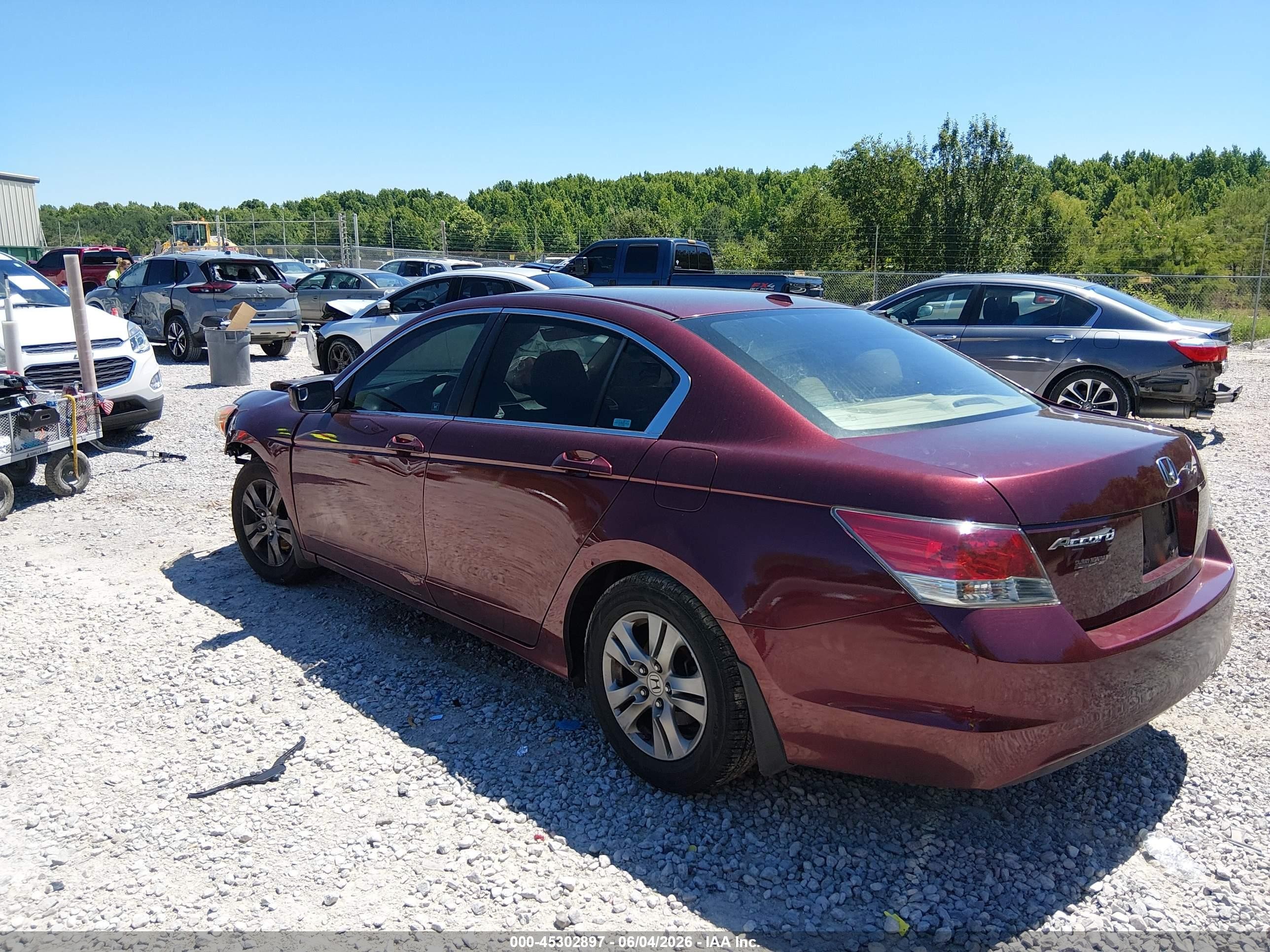 2008 Honda Accord 2.4 Ex-l Maroon vin: 1HGCP26878A079322