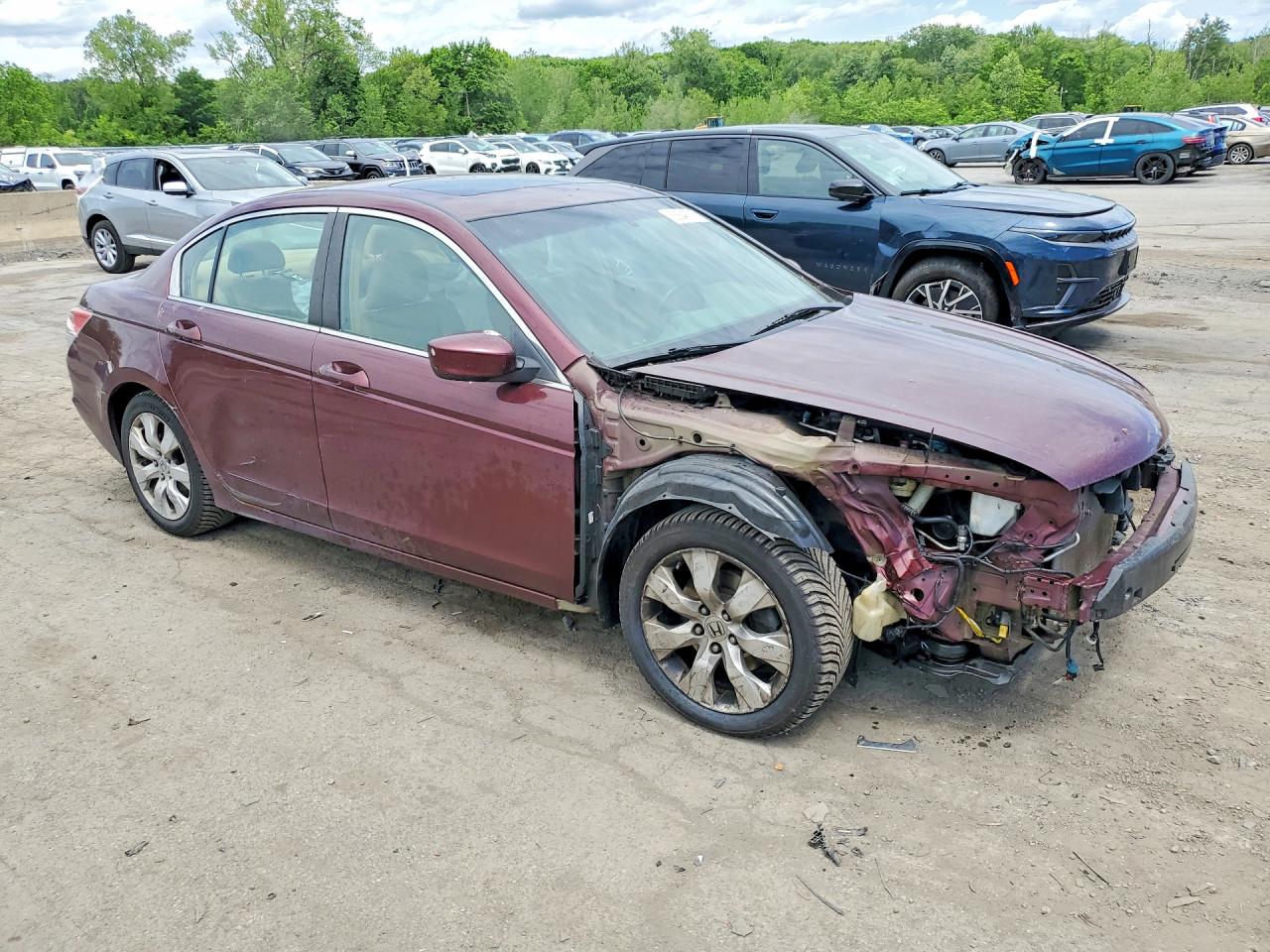 2008 Honda Accord Exl Maroon vin: 1HGCP26878A088361