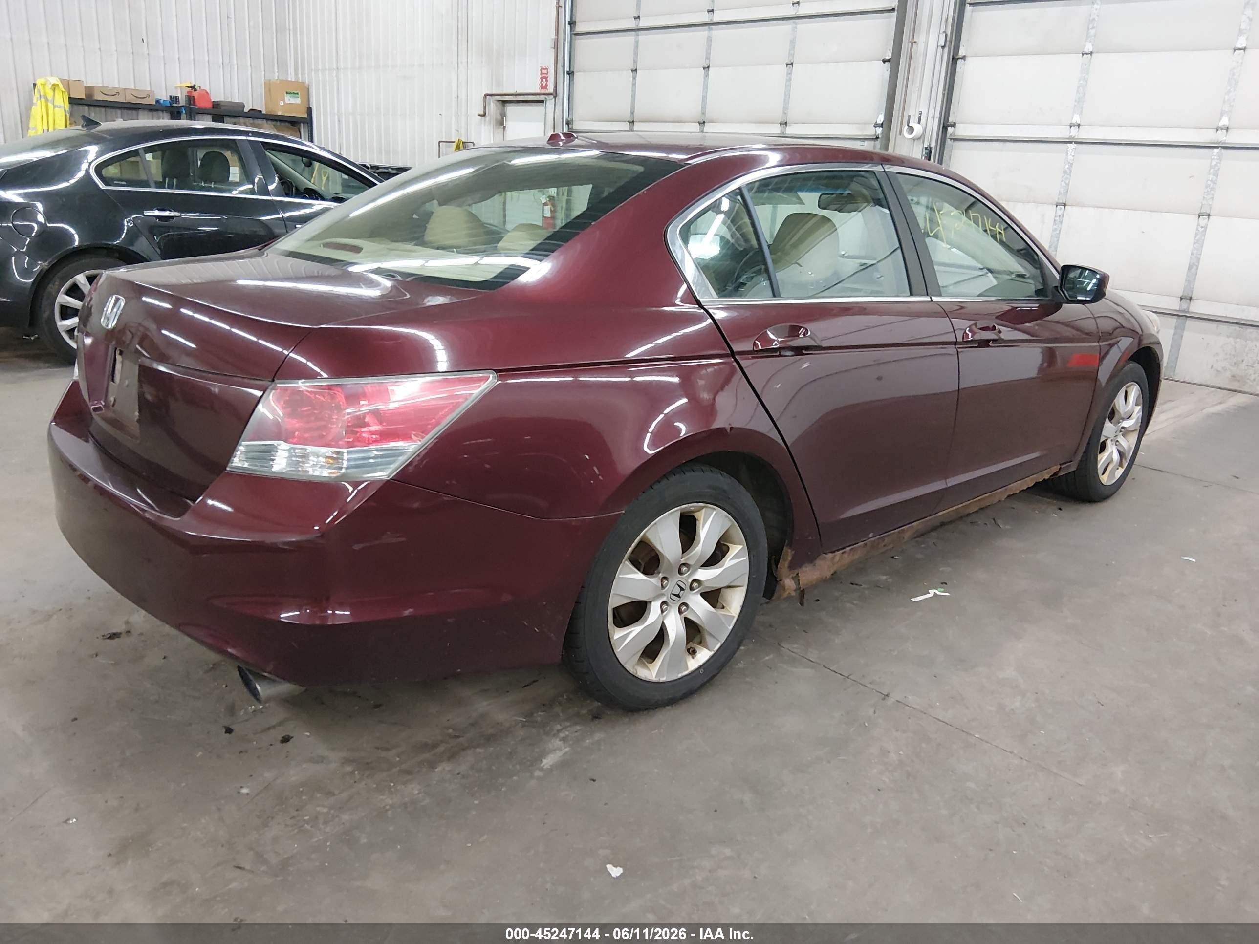 2008 Honda Accord 2.4 Ex-l Maroon vin: 1HGCP26878A100718