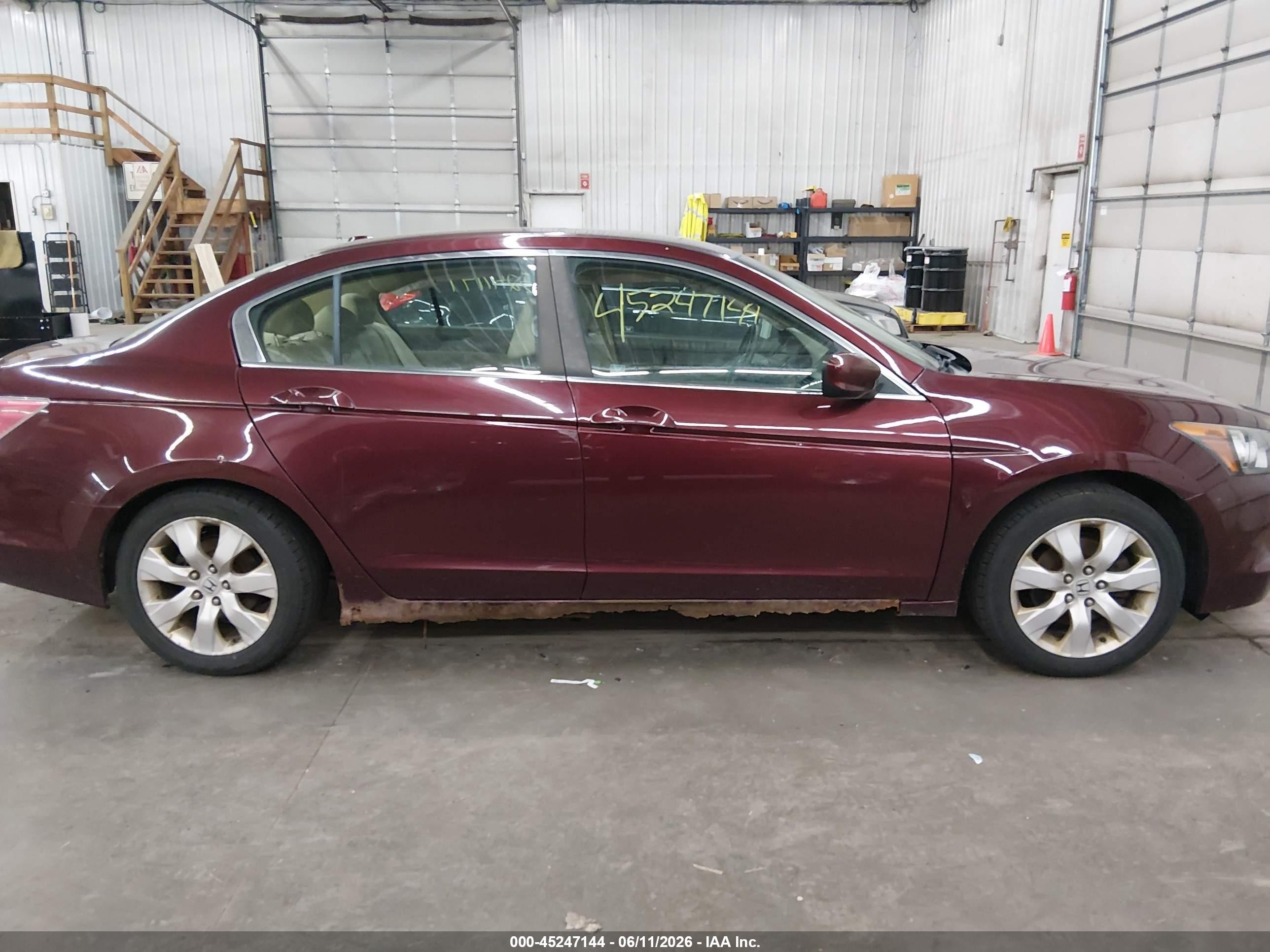 2008 Honda Accord 2.4 Ex-l Maroon vin: 1HGCP26878A100718