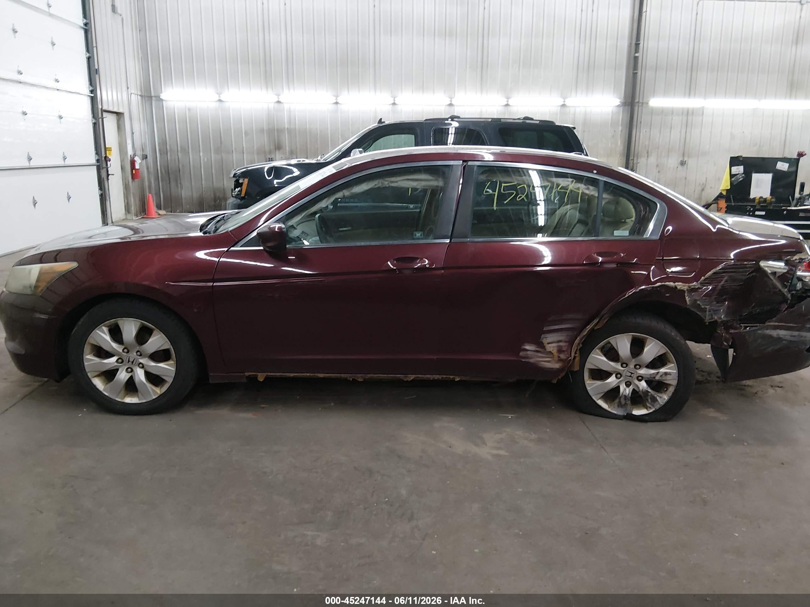 2008 Honda Accord 2.4 Ex-l Maroon vin: 1HGCP26878A100718